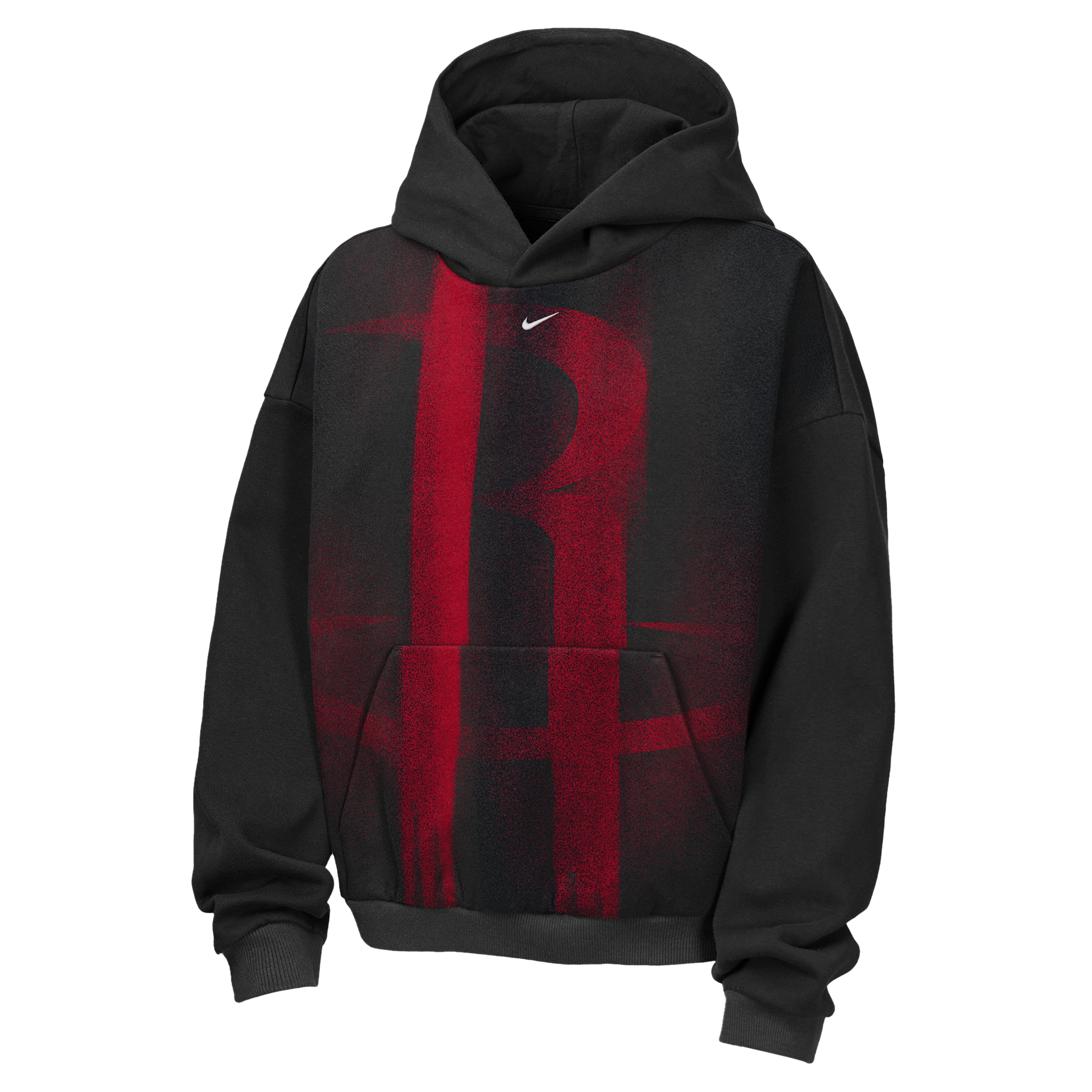 Nike Youth Houston Rockets Worn With Obsession Standard Issue Therma Fleece Icon Hoodie, Medium, Black