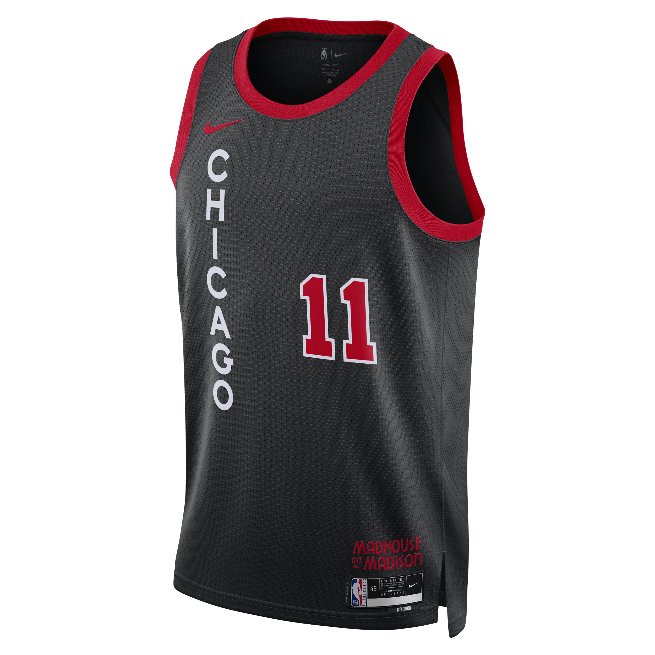 Nike Demar Derozan Chicago Bulls City Edition 2023/24  Men's Dri-fit Nba Swingman Jersey In Black