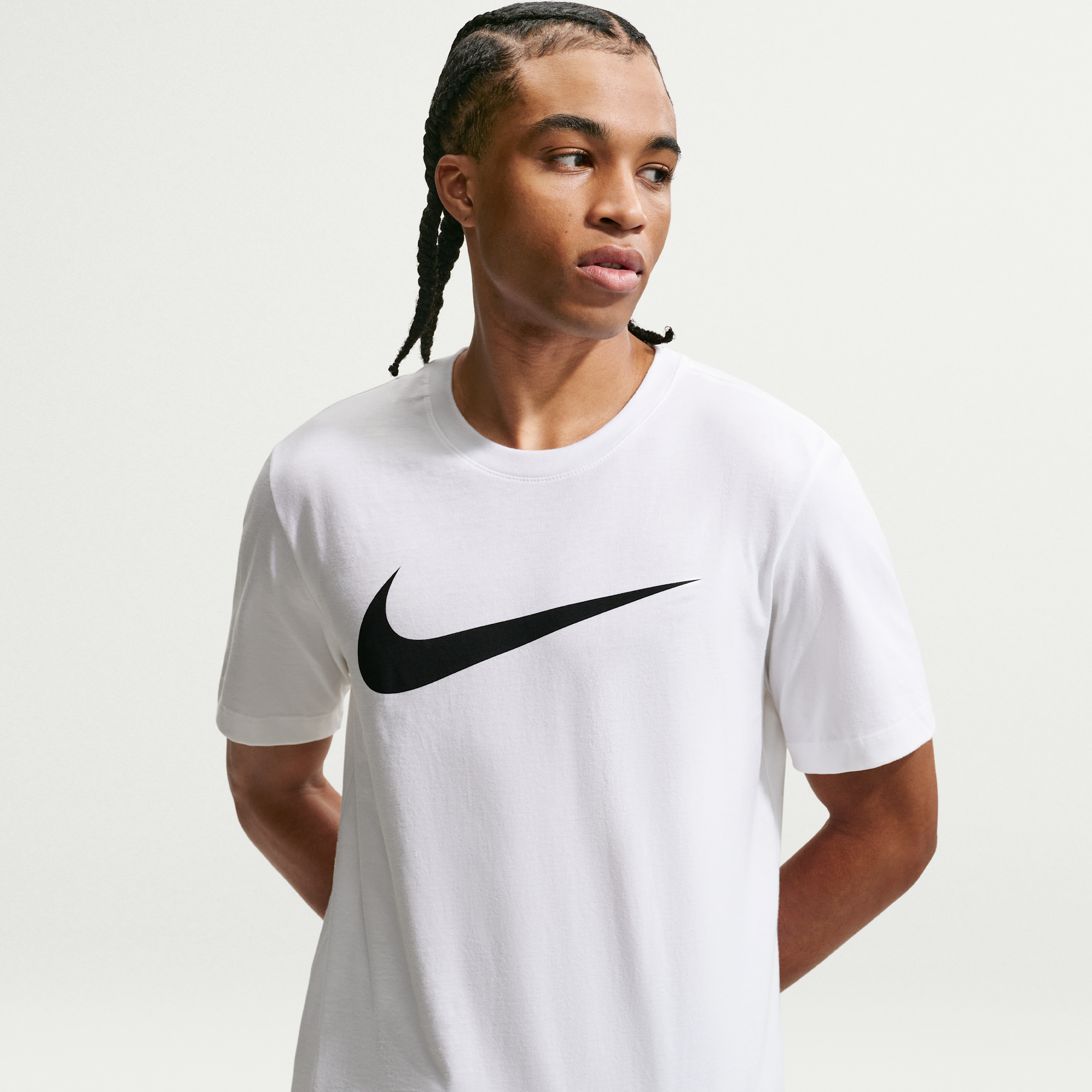 Men's Nike Sportswear Swoosh T-Shirt in White | DC5094-100