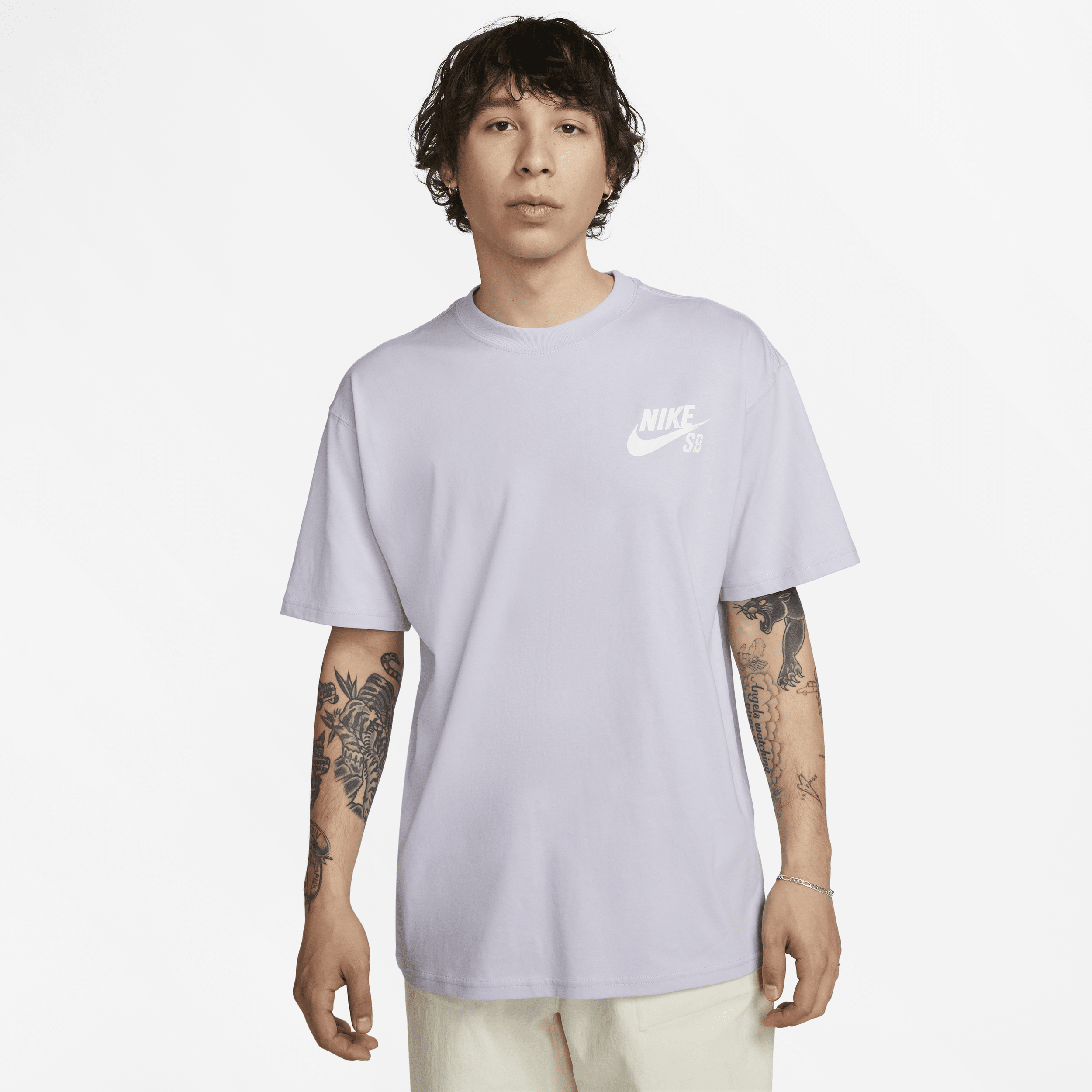 Nike Men's Sb Logo Skate T-shirt In Purple