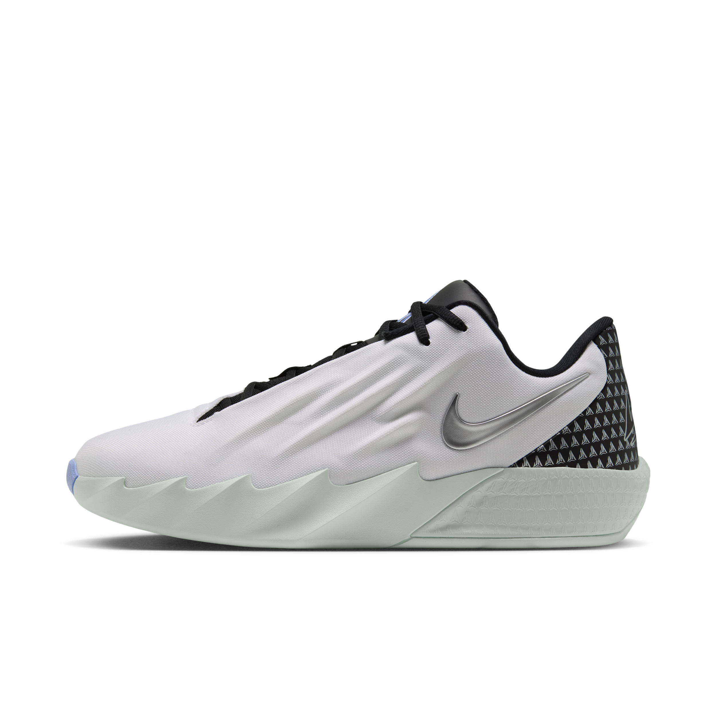 Nike Ja Twelve Time Basketball Shoes, Men's, M7.5/W9, White/Metallic Silver-Barely Green