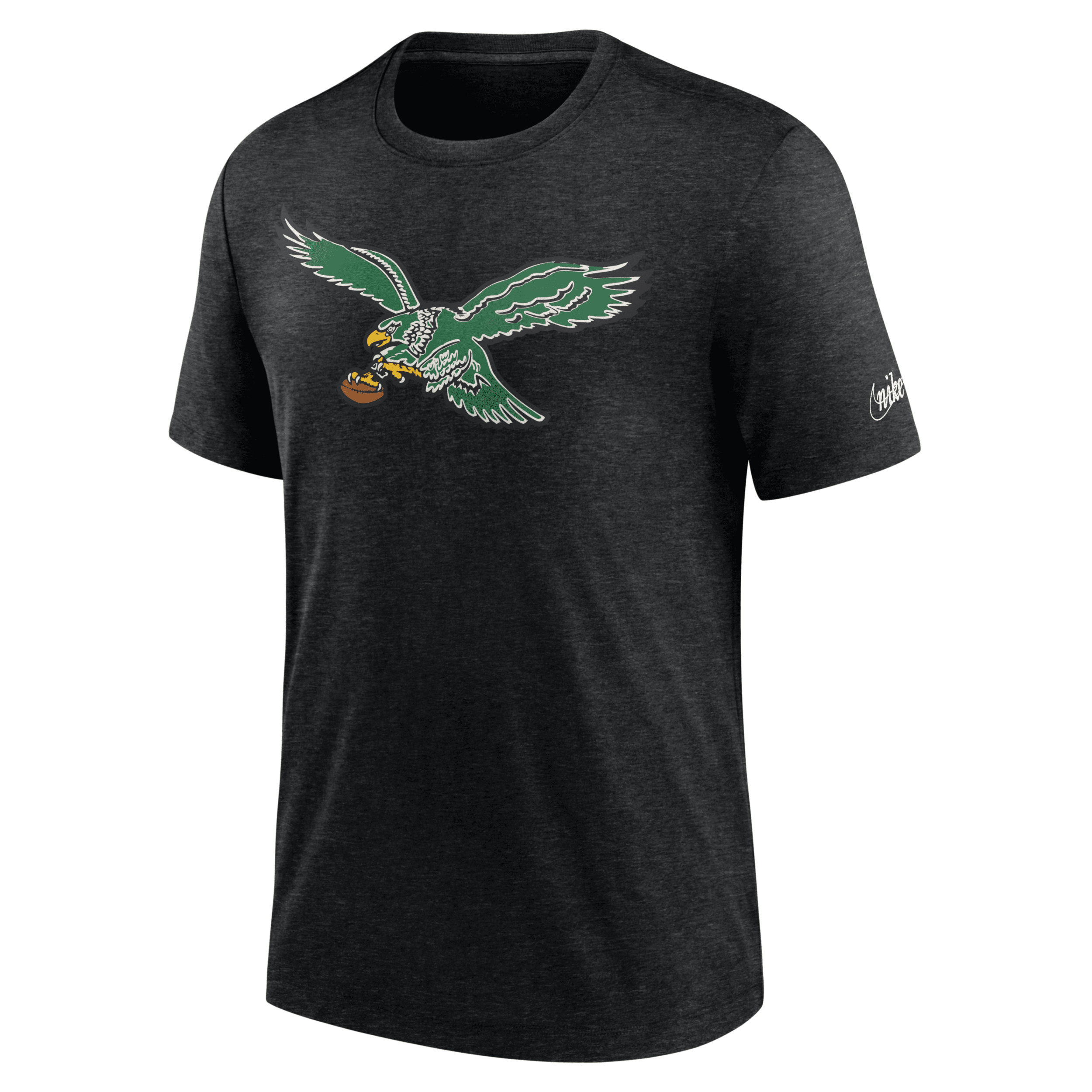 Men's Nike Heather Black Philadelphia Eagles Team Tri-Blend T-Shirt