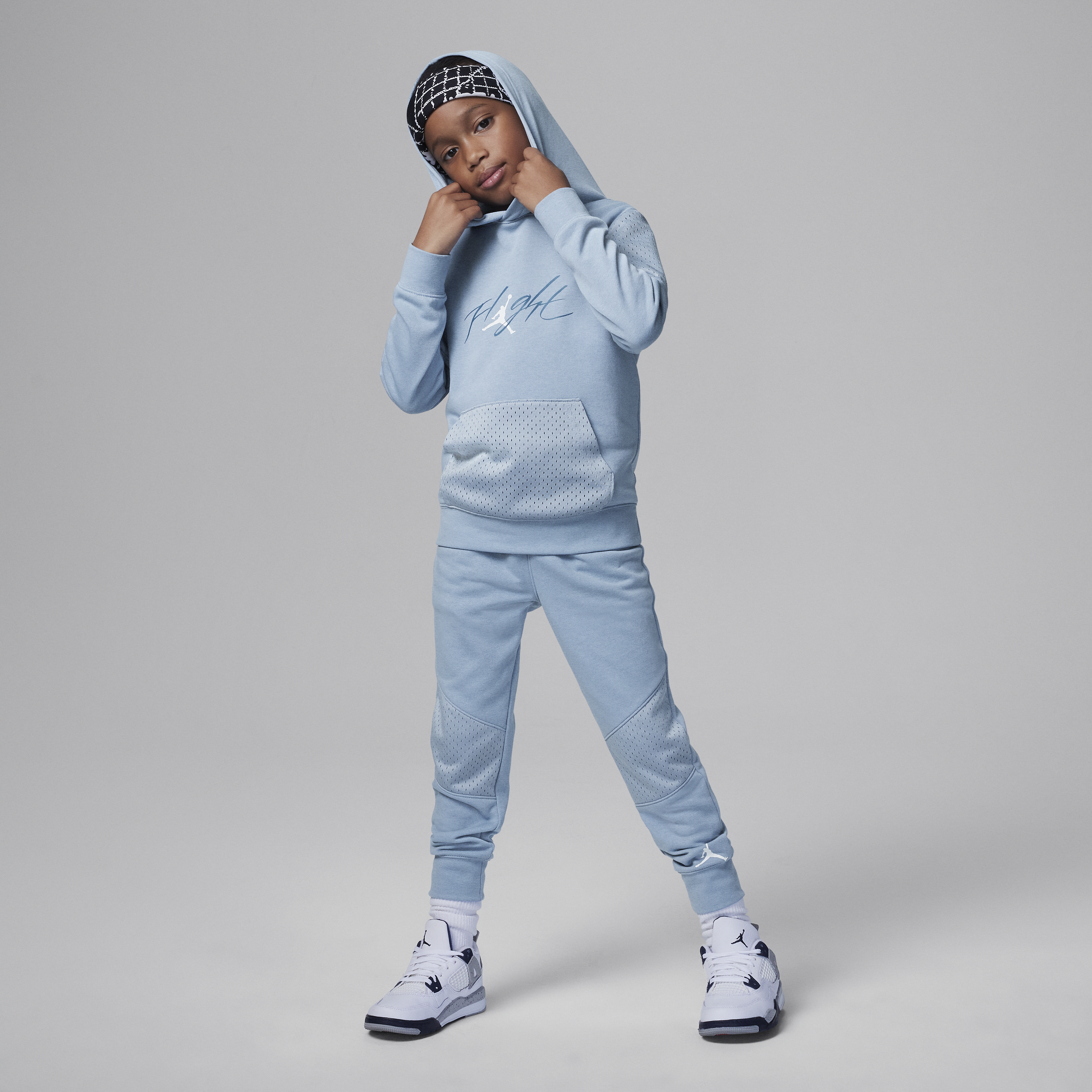 Shop Jordan Off-court Flight Little Kids' 2-piece Hoodie Set In Blue
