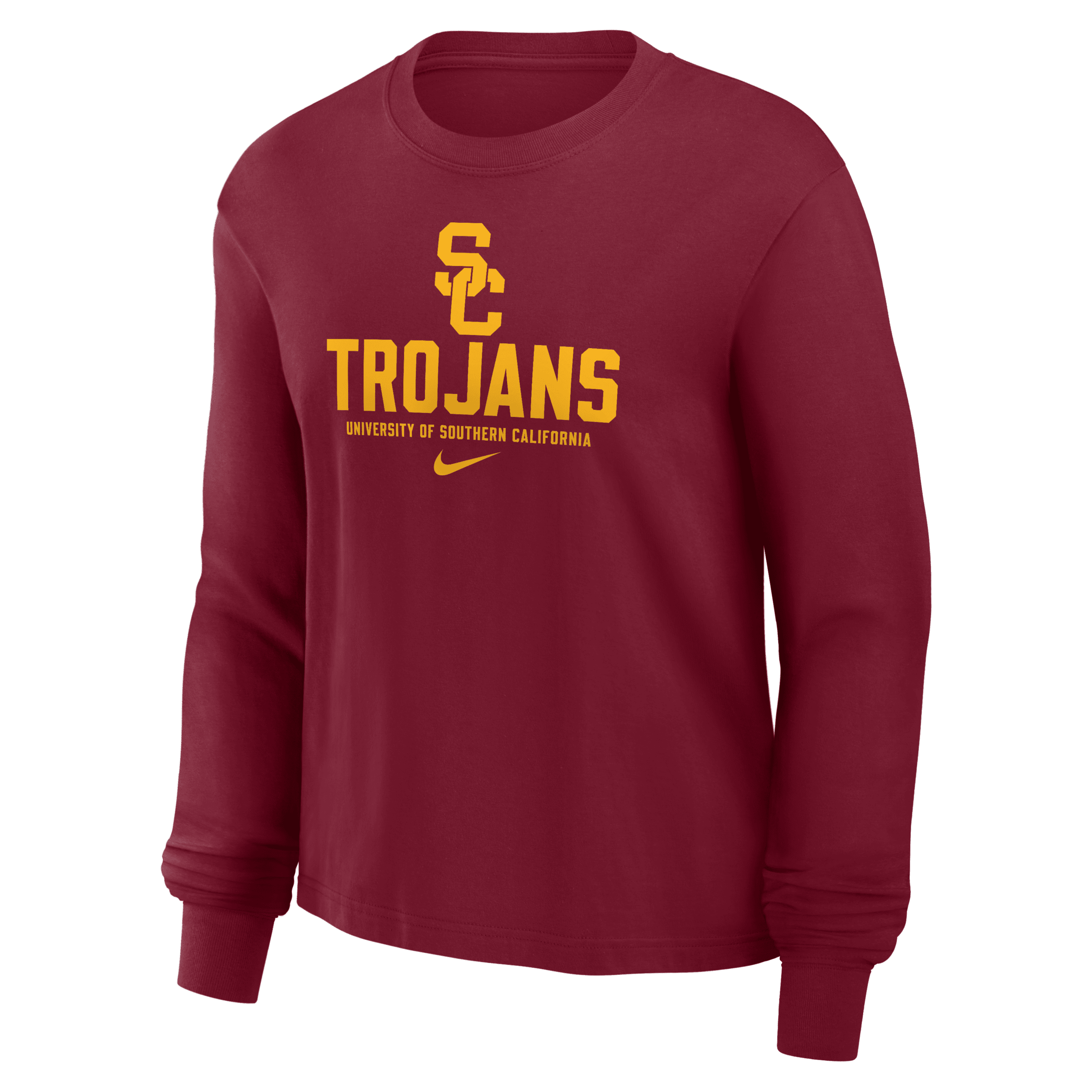 Nike Usc Trojans Primetime University Boxy Women's College Long-sleeve T-shirt In Red
