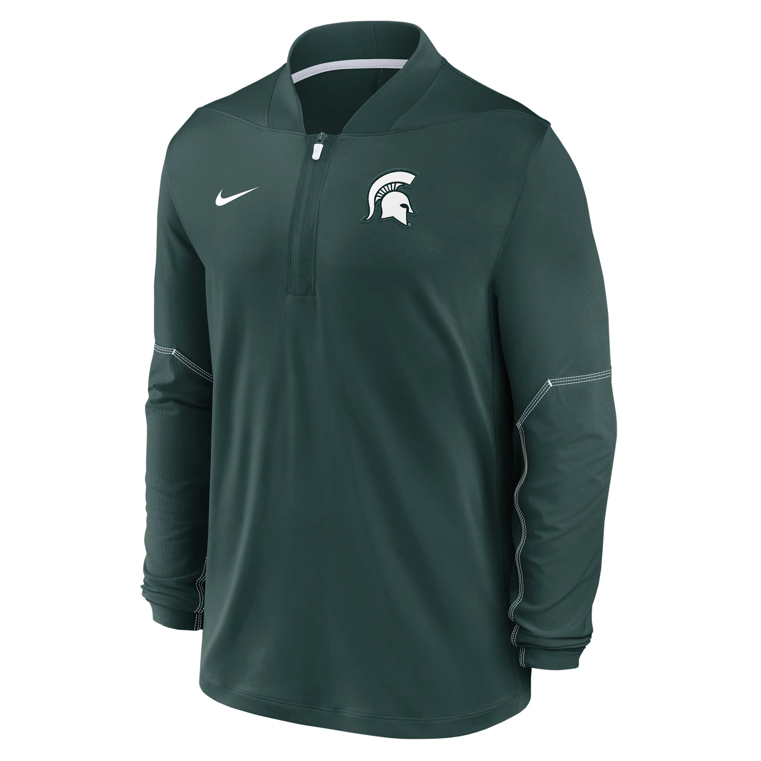 Nike Men's Michigan State Spartans 2026 Sideline Half-Zip Midweight Pullover - Green, White