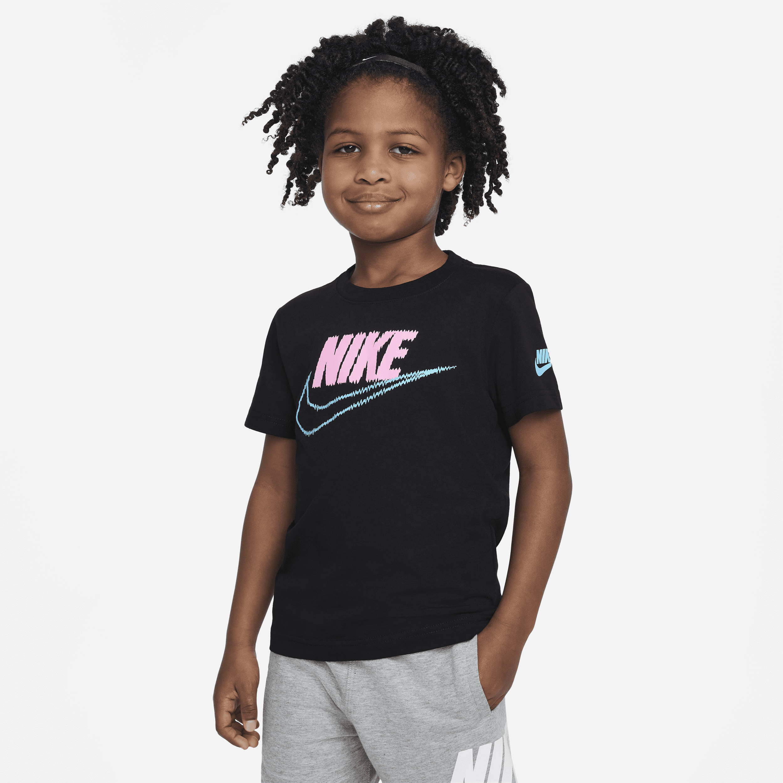 Nike Boys' Static Futura Logo Tee - Little Kid In Black