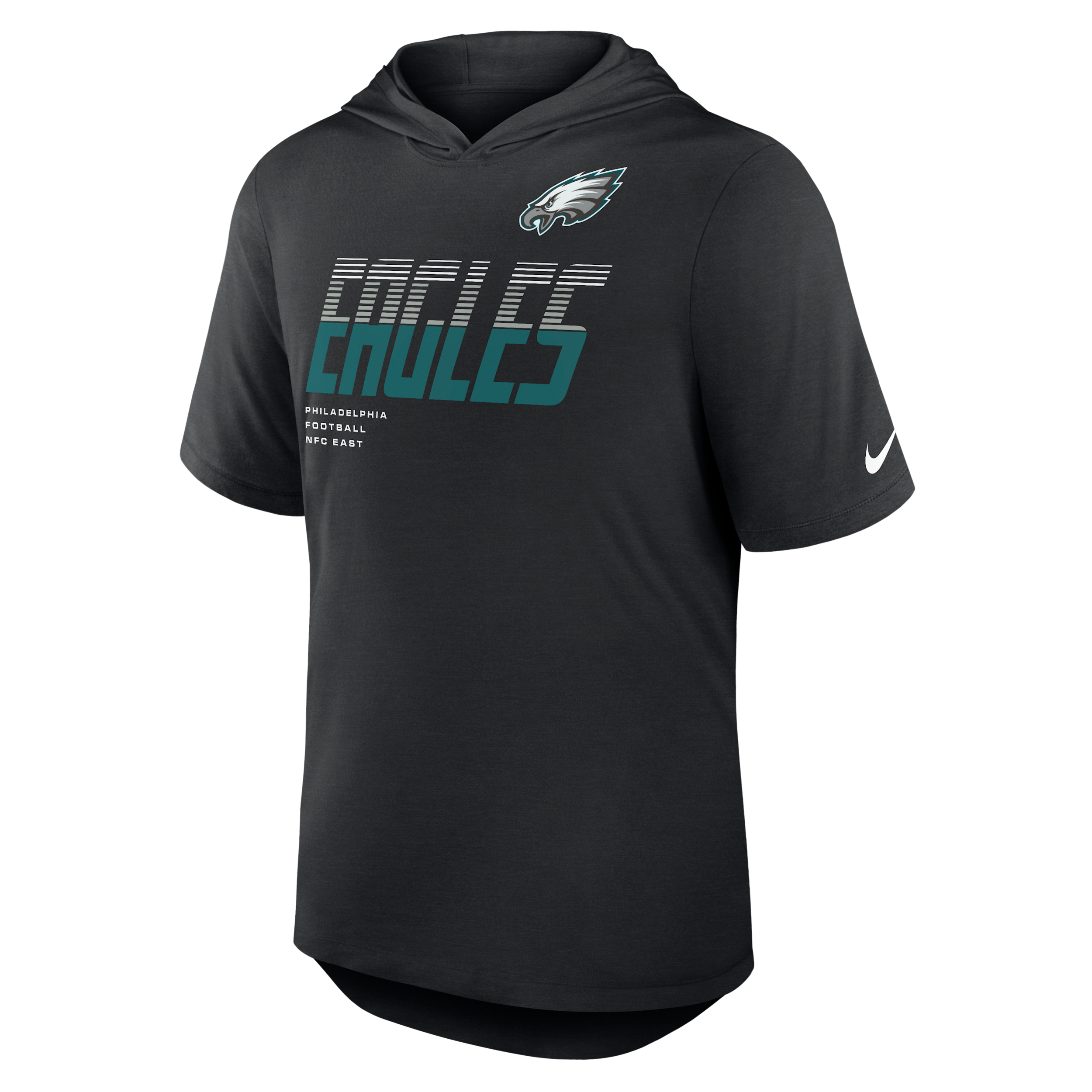 Philadelphia Eagles Nike Men's Dri-FIT NFL Hooded T-Shirt in Black | 03NB00A86-W9H