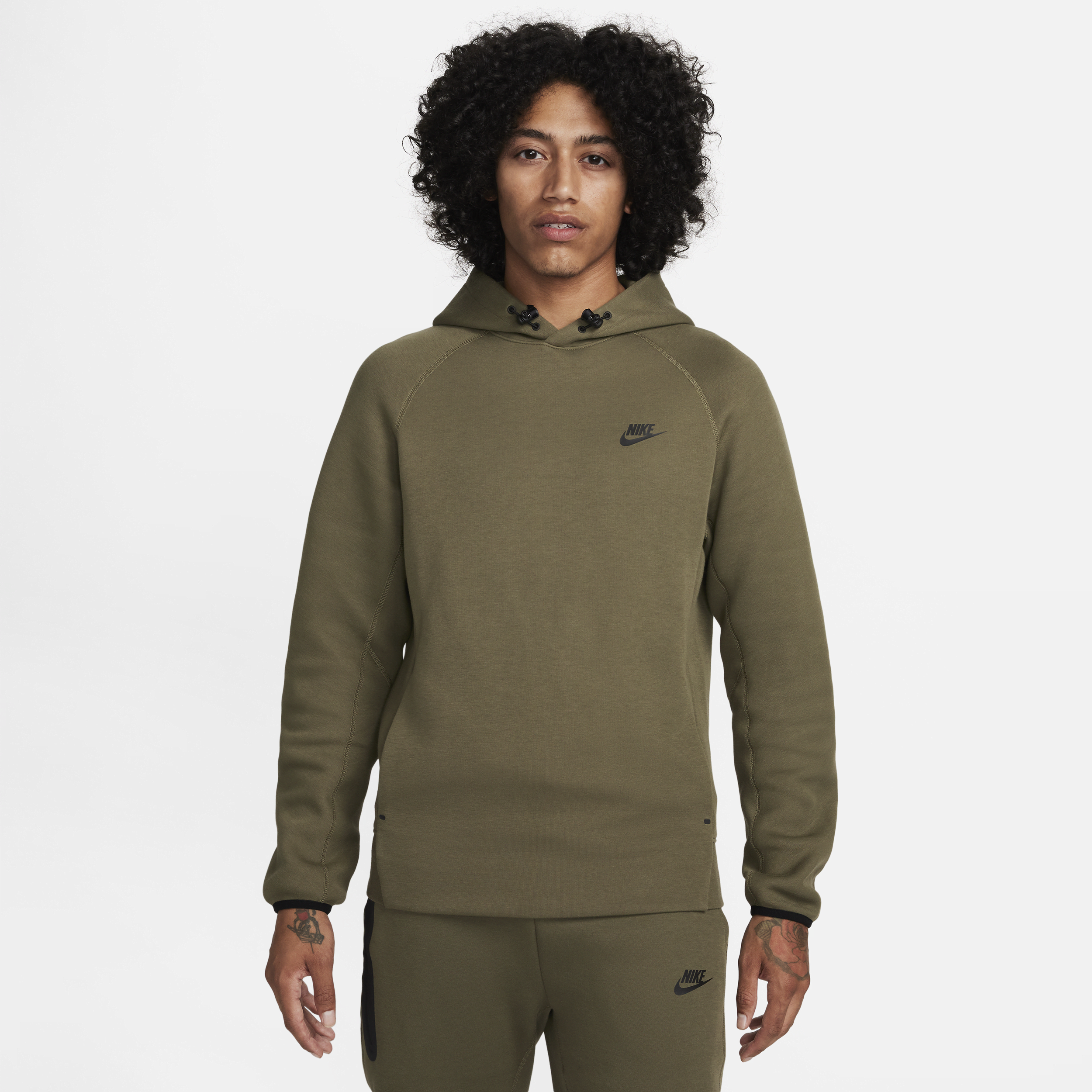 Shop Nike Men's  Sportswear Tech Fleece Pullover Hoodie In Green