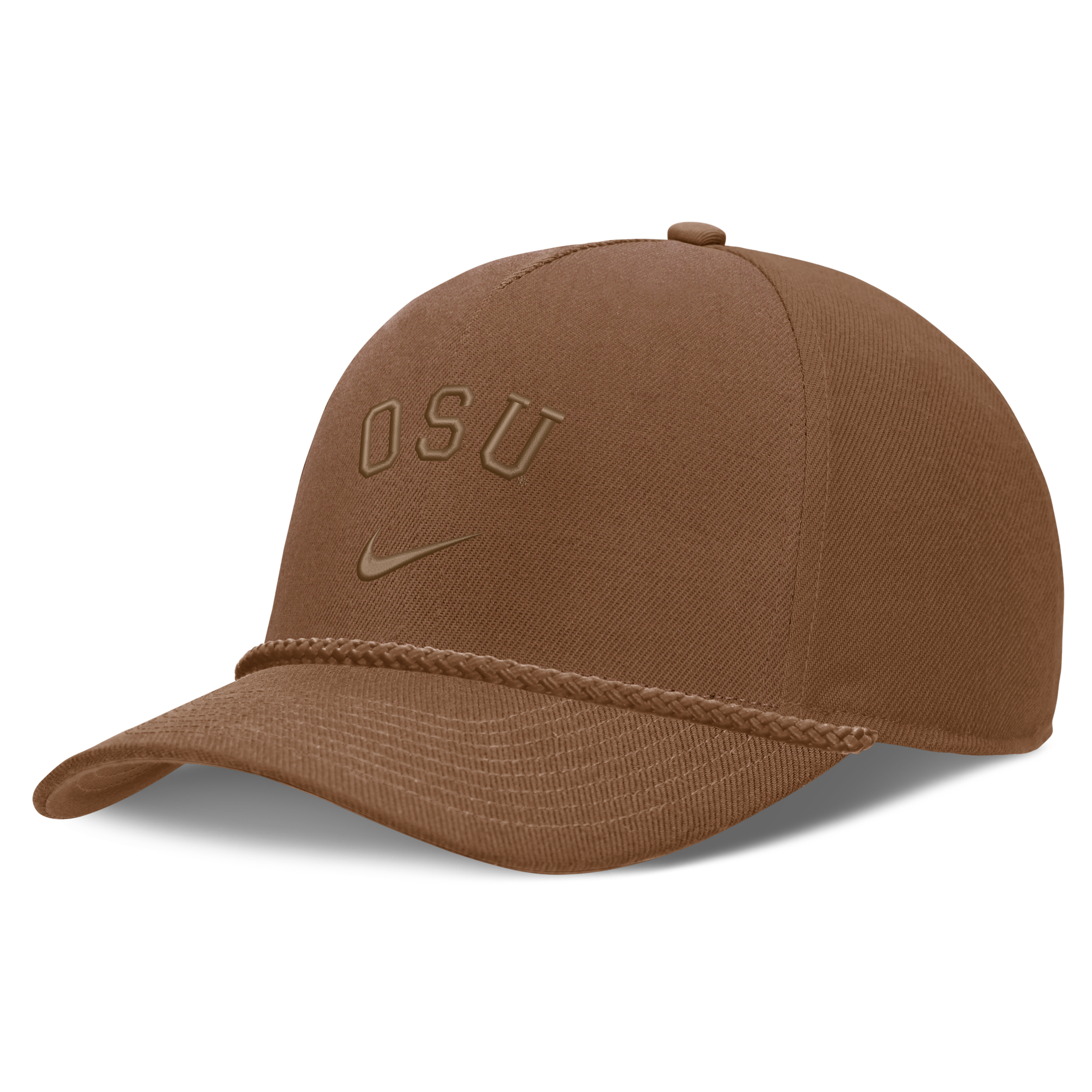 Nike Men's and Women's Brown Ohio State Buckeyes Campus Prep Tonal Rope Rise 5-Panel Adjustable Hat - Brown