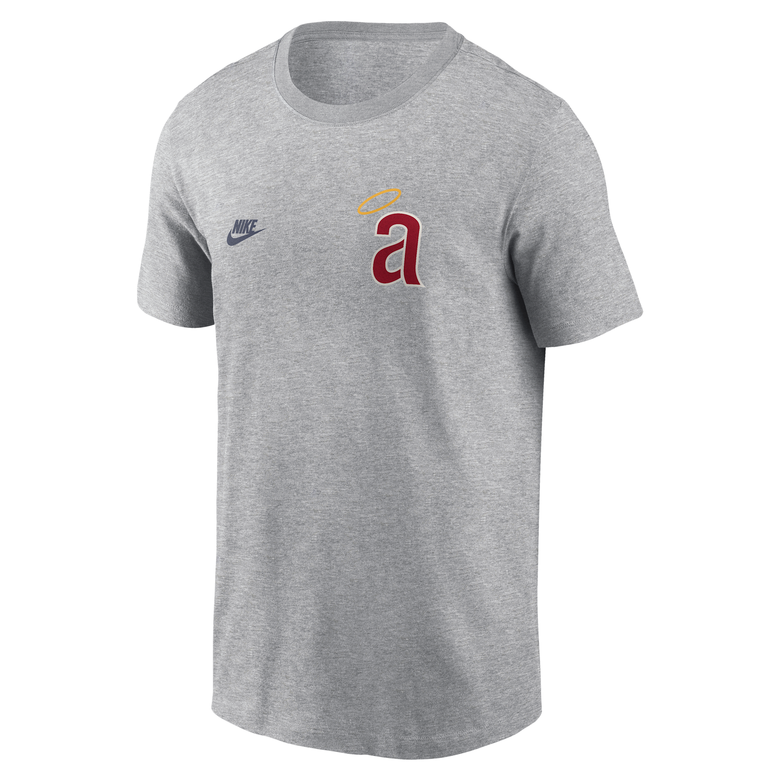 California Angels Cooperstown 2-Hit Large Logo Nike Men's MLB T-Shirt in Grey | N19906GA93-VFA
