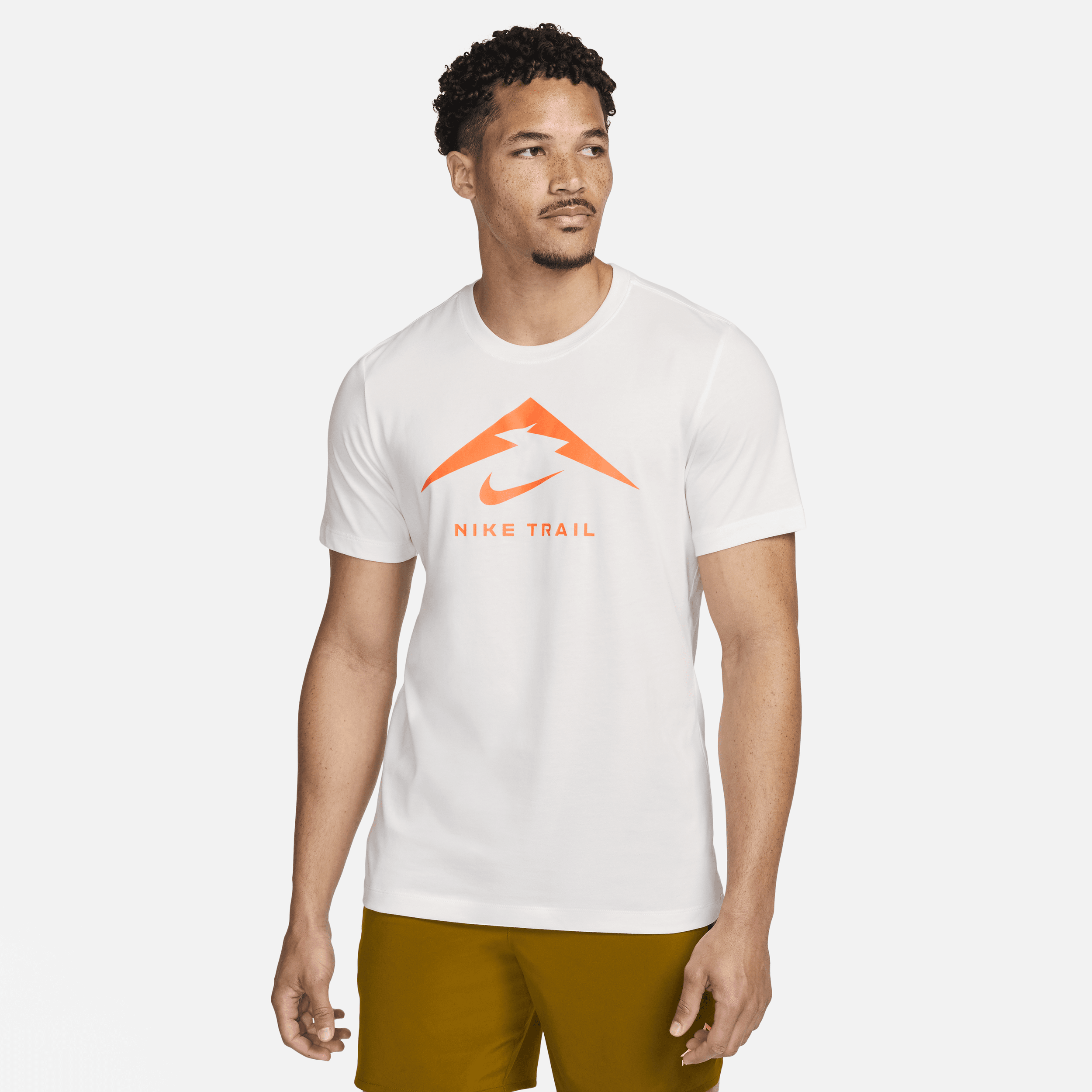 Shop Nike Men's Dri-fit Trail Running T-shirt In White