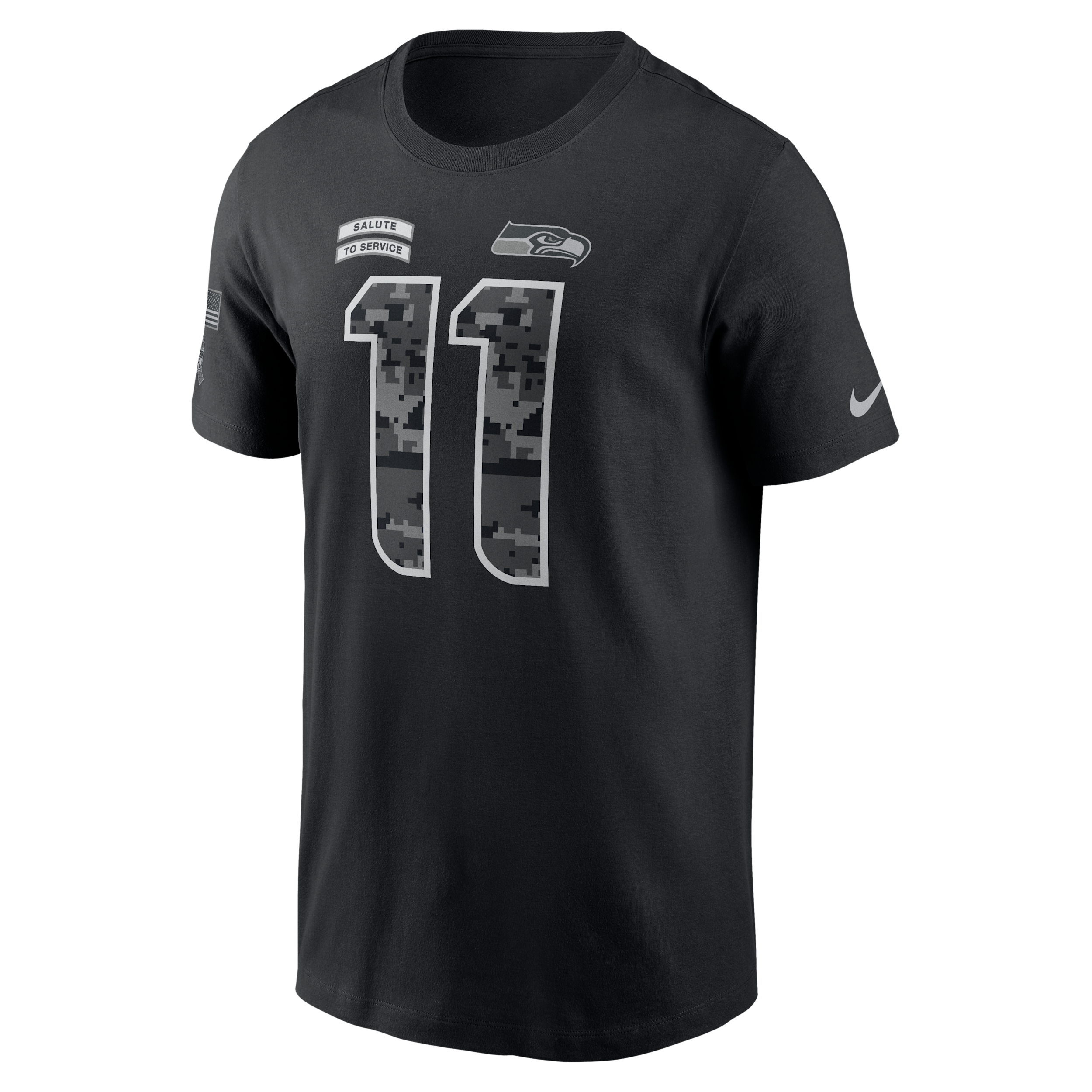 Jaxon Smith-Njigba Seattle Seahawks Salute to Service Nike Men's NFL T-Shirt in Black | N19900AF3U-PHM