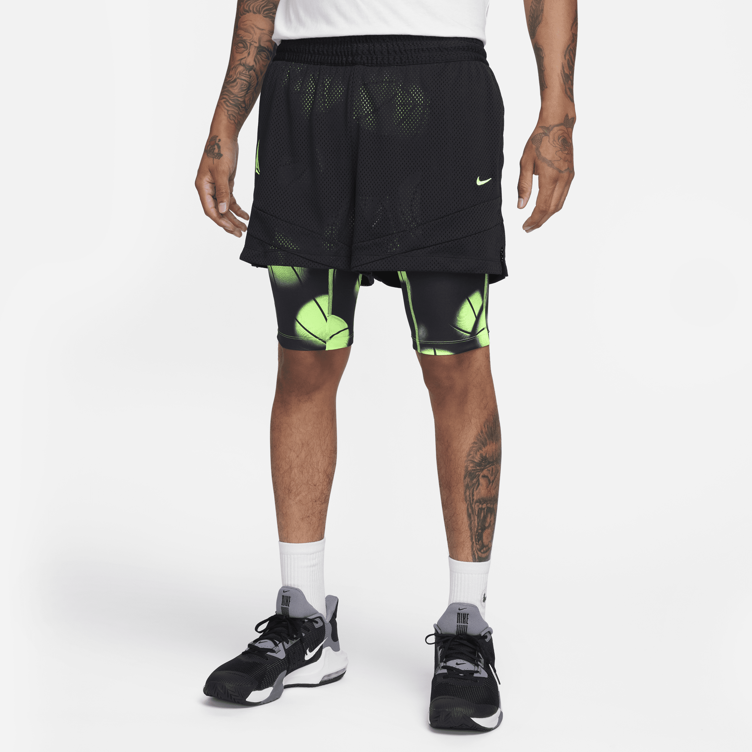 Nike Men's Ja Dri-fit 2-in-1 4" Basketball Shorts In Black