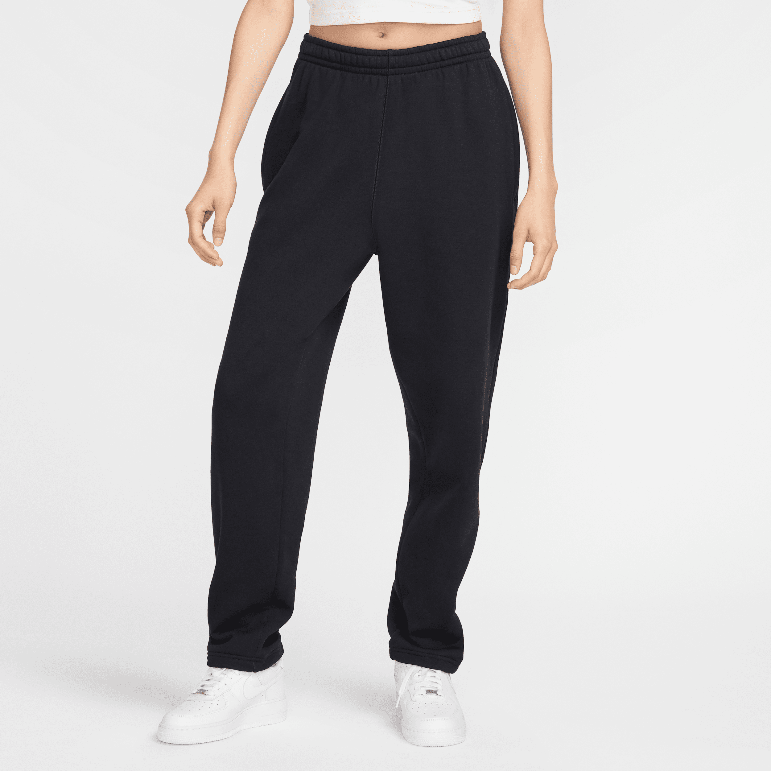 Nike Unisex Wool Classics Open-hem Fleece Pants In Black