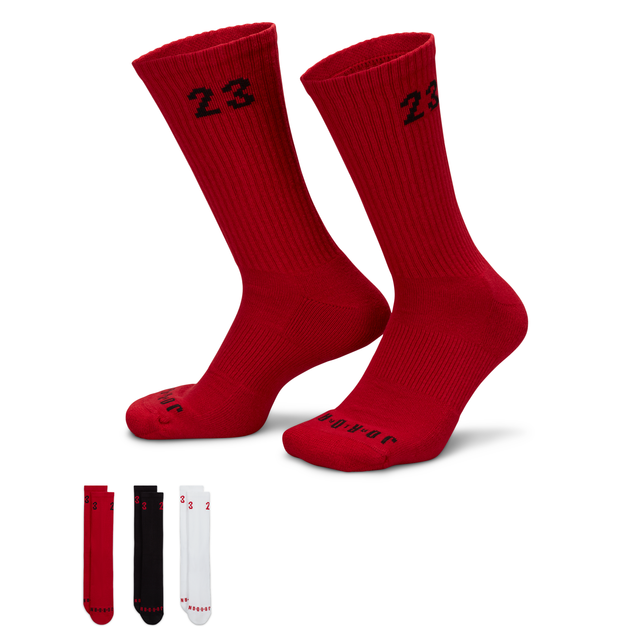 Jordan Essentials Crew Socks (3 Pairs) In Multi