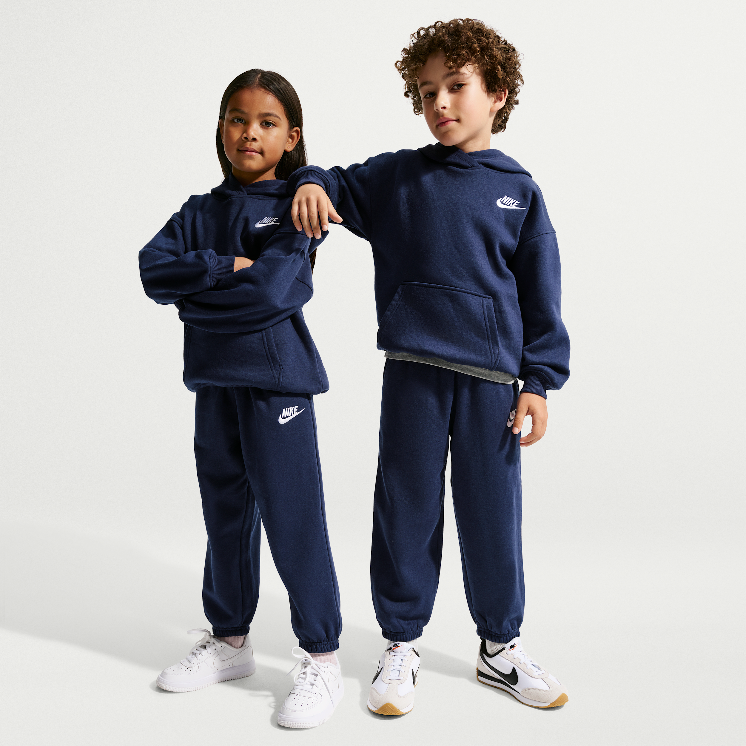 Nike Club Fleece Little Kids' Oversized 2-Piece Set in Blue | 86P403-U90