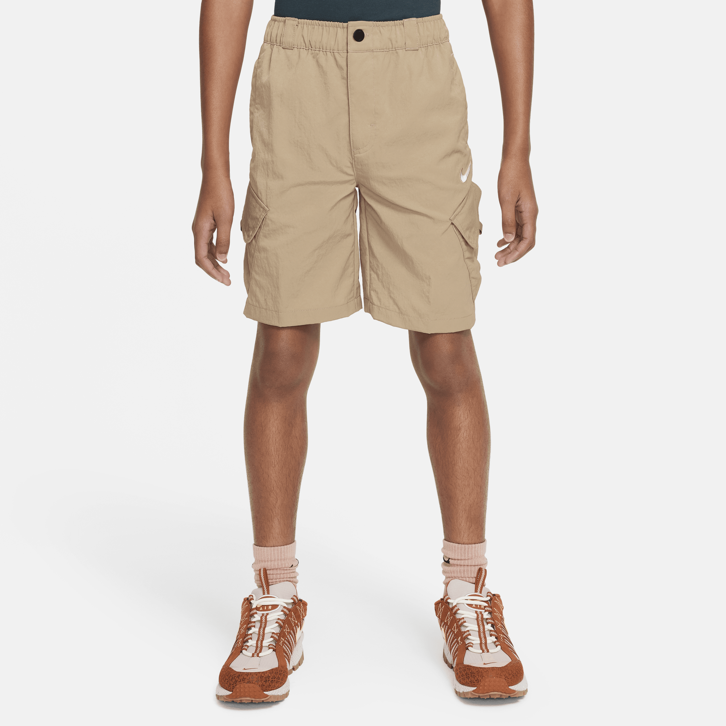 Shop Nike Outdoor Play Big Kids' Woven Cargo Shorts In Brown