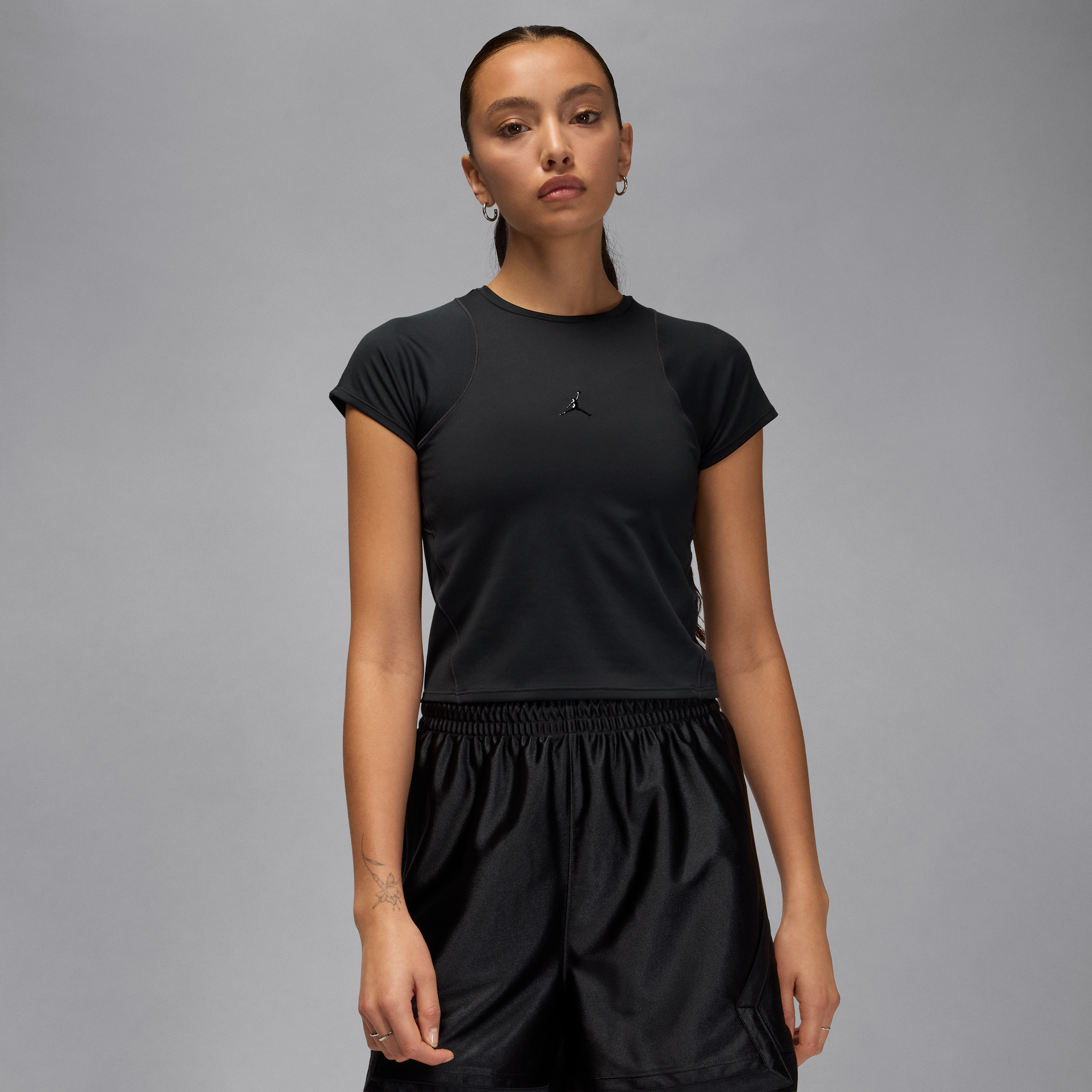 Women's Jordan Sport Flightweight Dri-FIT Short-Sleeve Top in Black | HQ8902-010