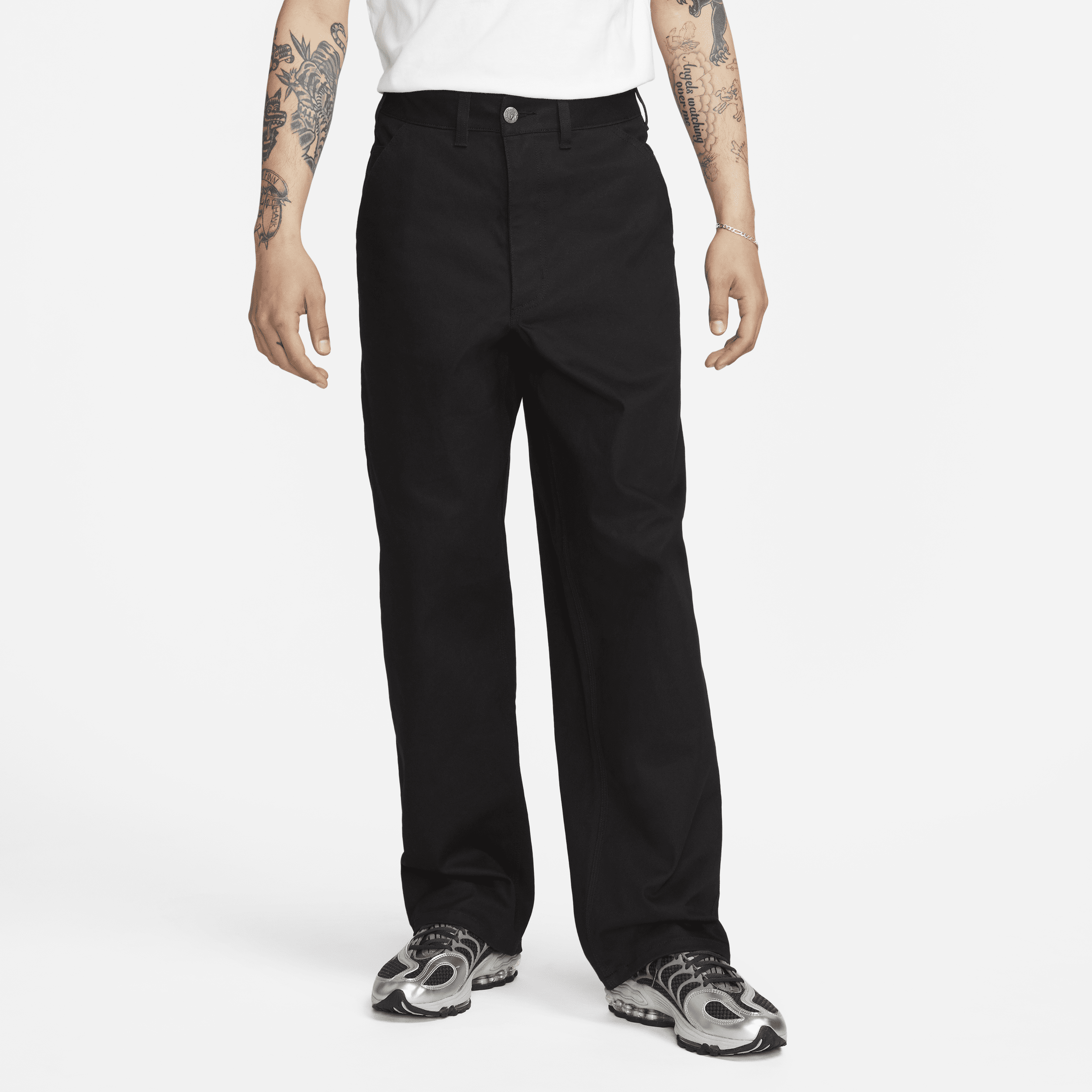 Shop Nike Men's Life Carpenter Pants In Black