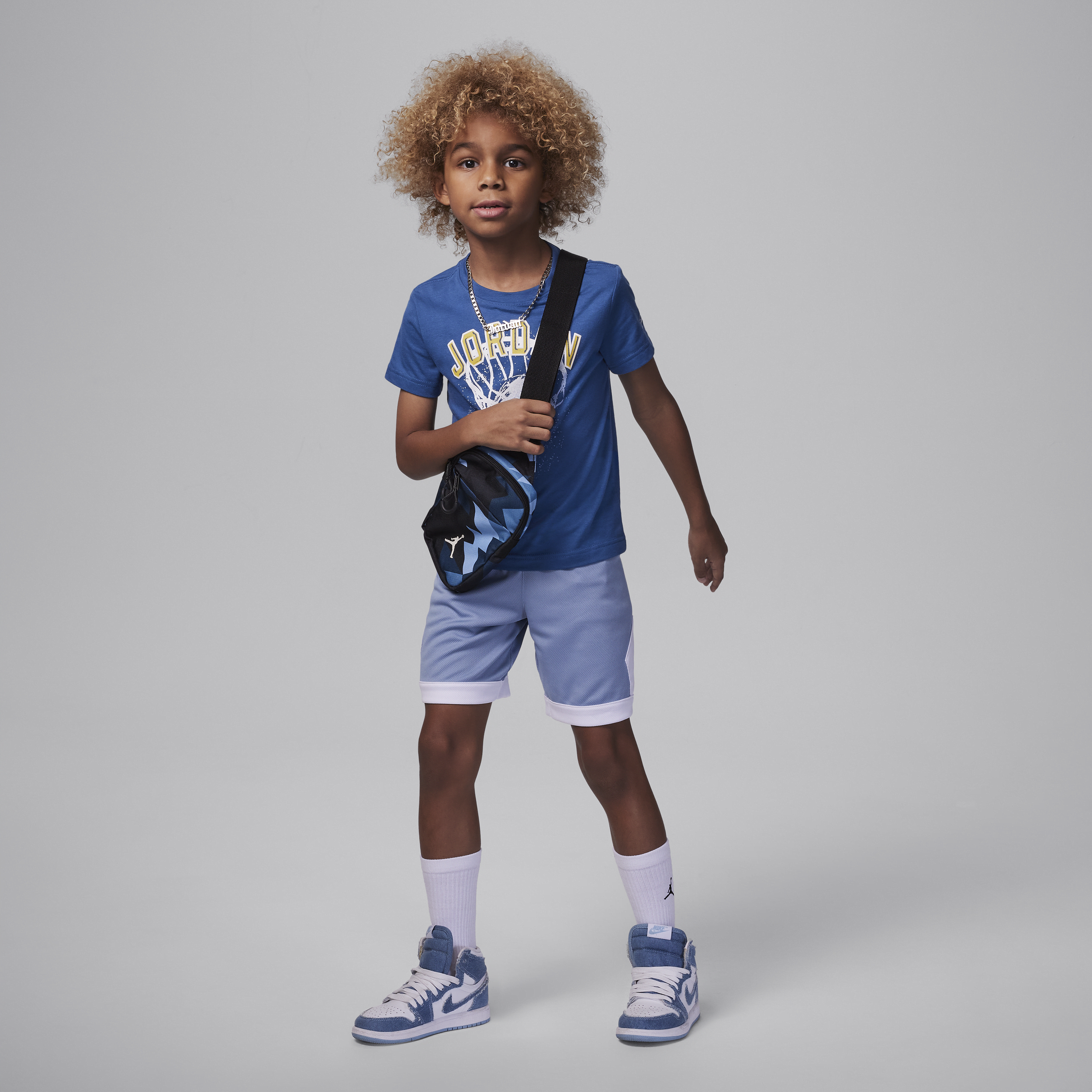 Jordan Hoop Styles Little Kids' 2-piece Shorts Set In Blue