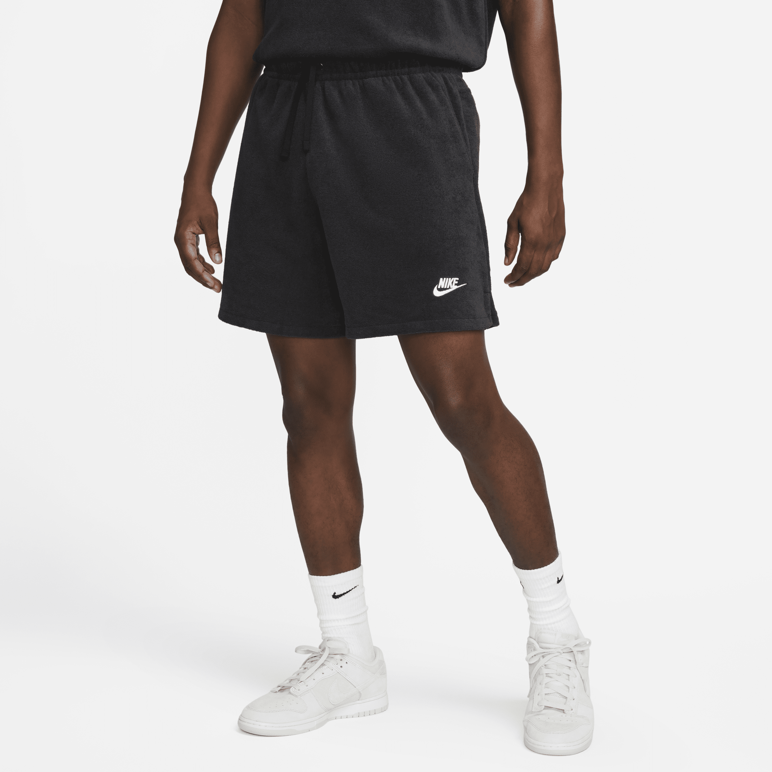 Nike Men's Club Fleece Terry Flow Shorts In Black