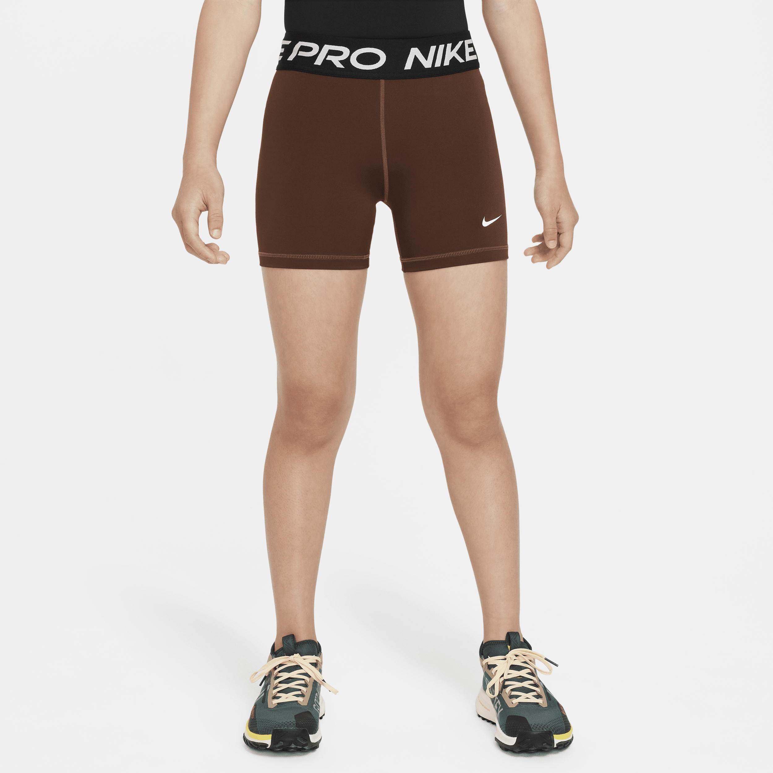 Nike Pro Big Kids' (girls') Shorts In Brown