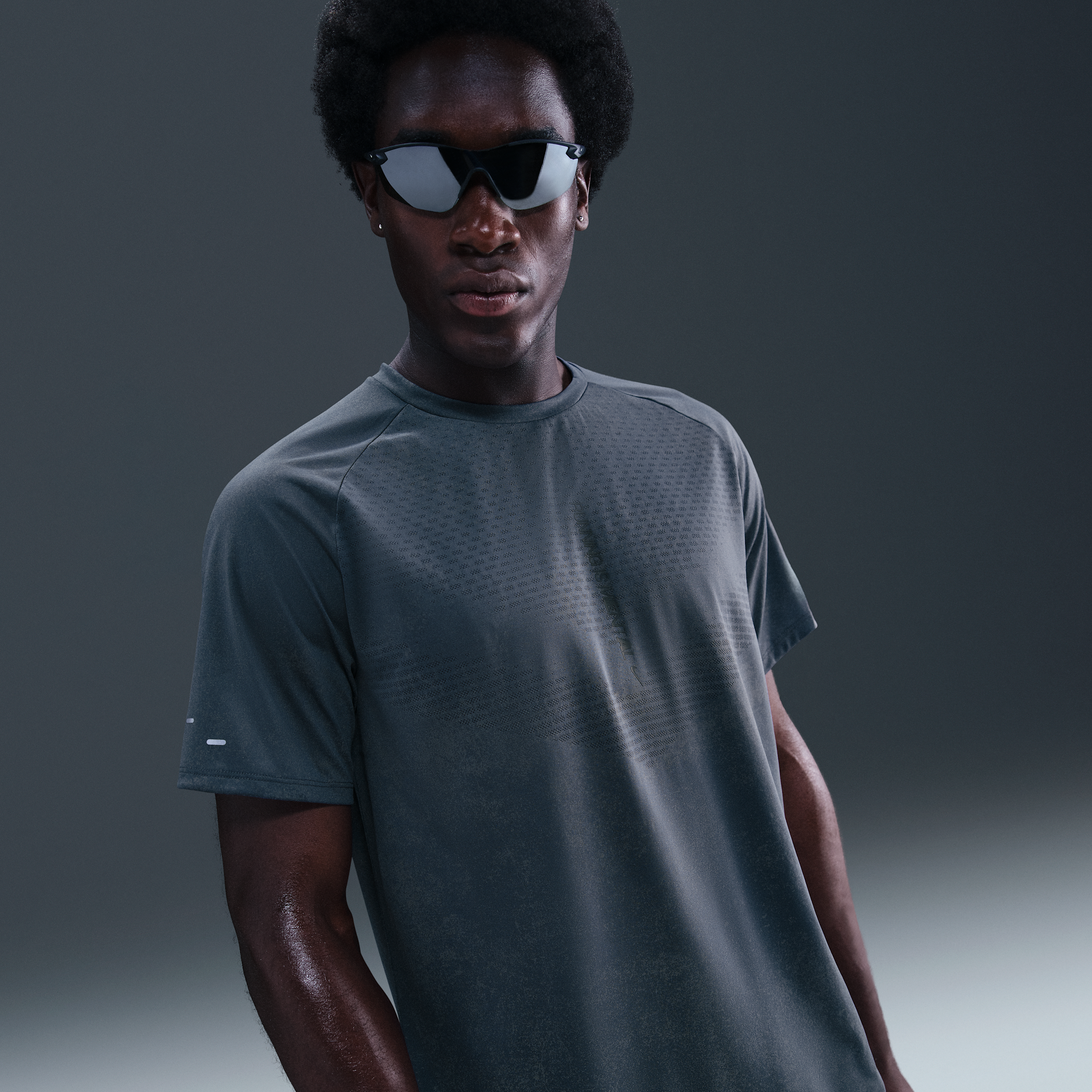 Nike Men's Stride Dri-FIT ADV Short-Sleeve Running Top with Reflective Accents in Blue | IH7495-437