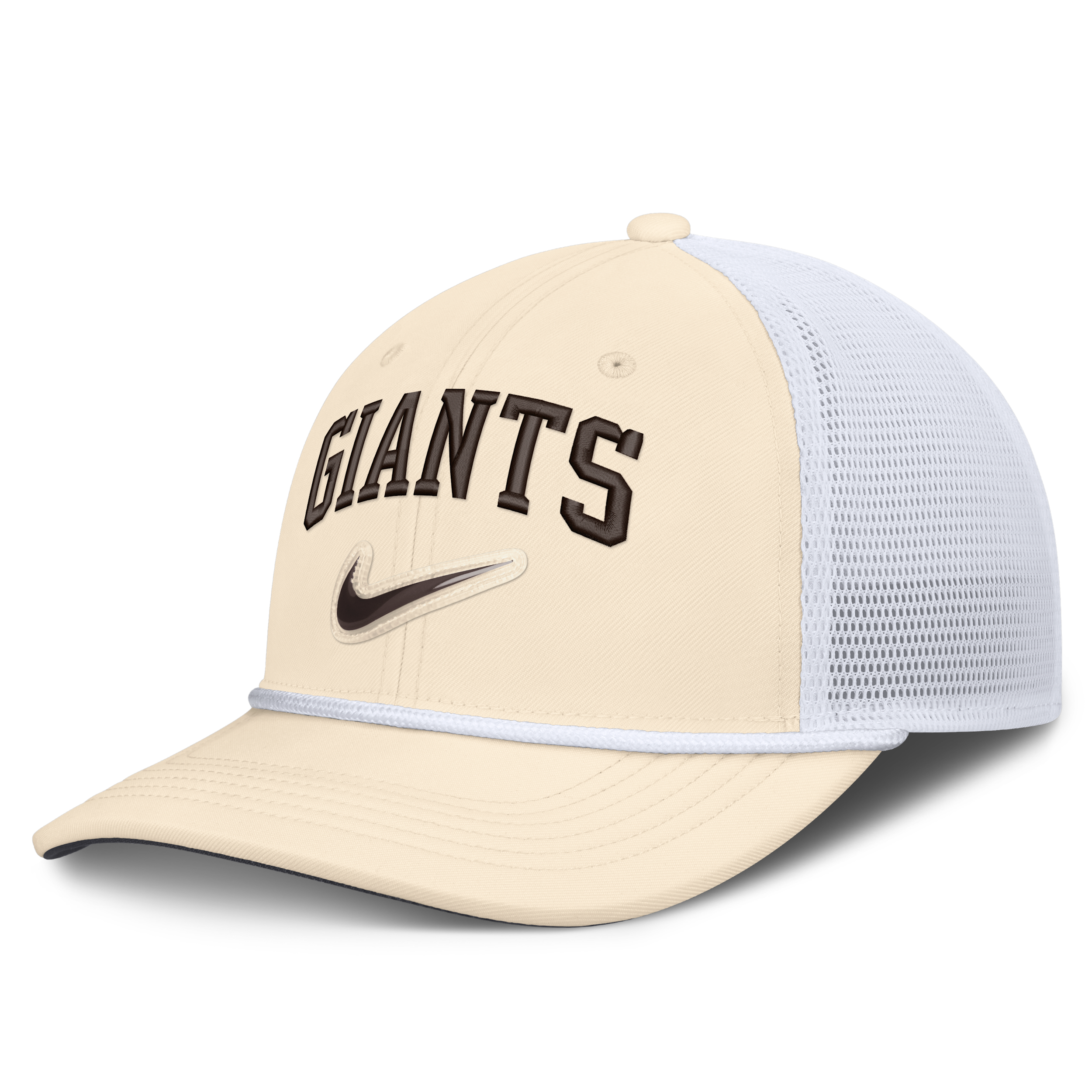 San Francisco Giants Rise Nike Men's Dri-FIT MLB Trucker Adjustable Hat in White | NB640HNAGIA-USE