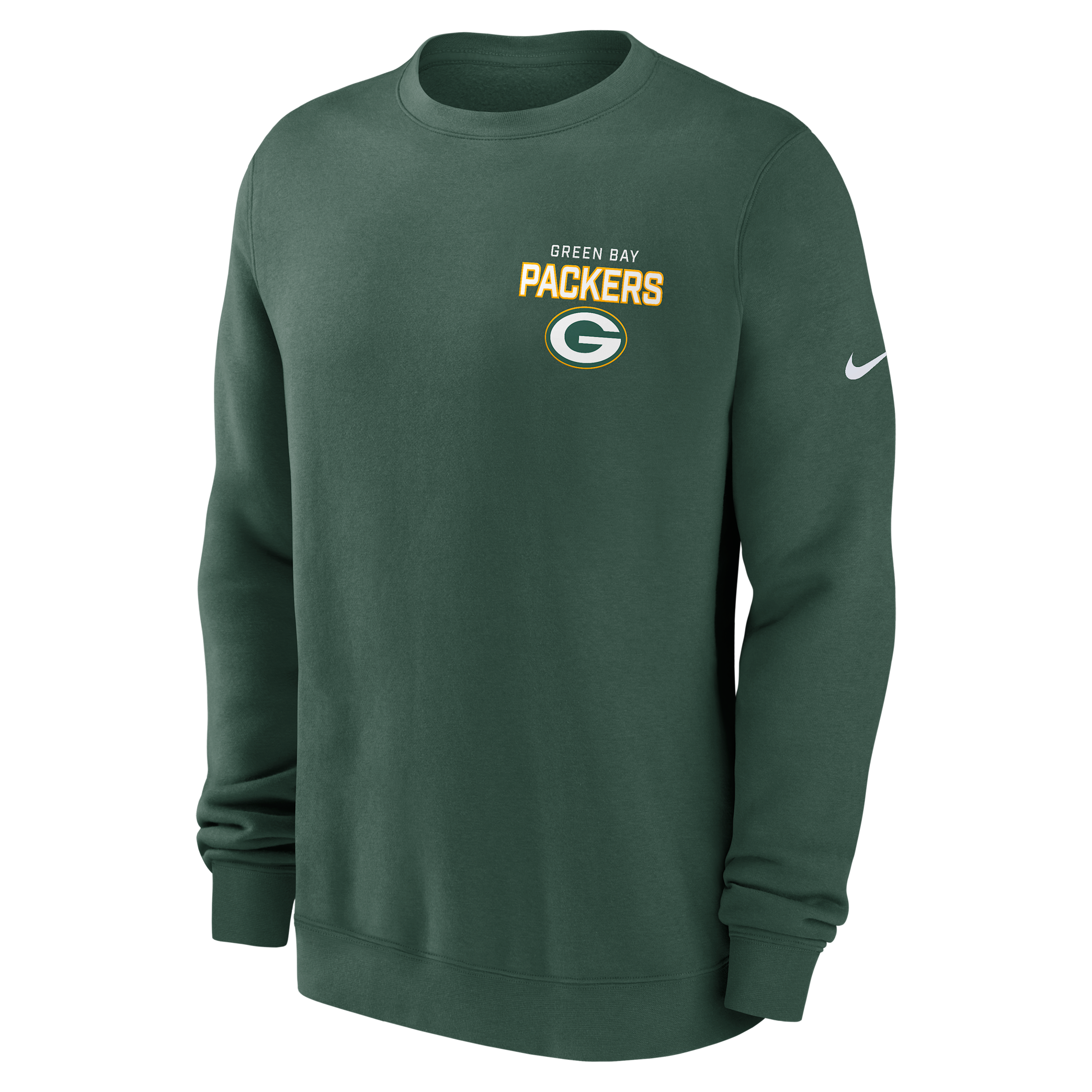 Nike Green Bay Packers Draw Block Club  Men's Nfl Pullover Crew In Gold