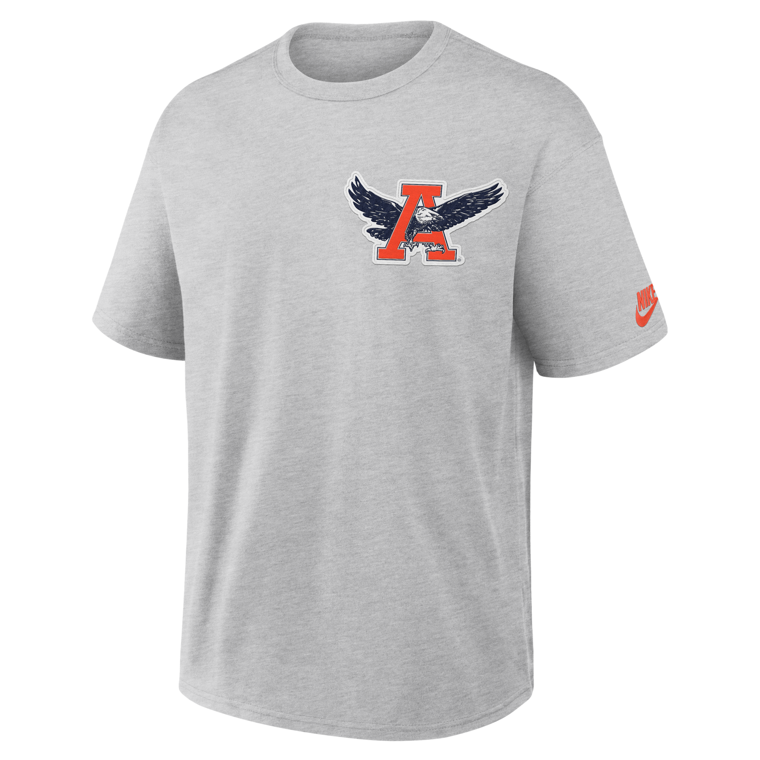 Nike Men's Auburn Tigers Grey Heather Set On Max90 Legacy T-Shirt, XXL, Gray