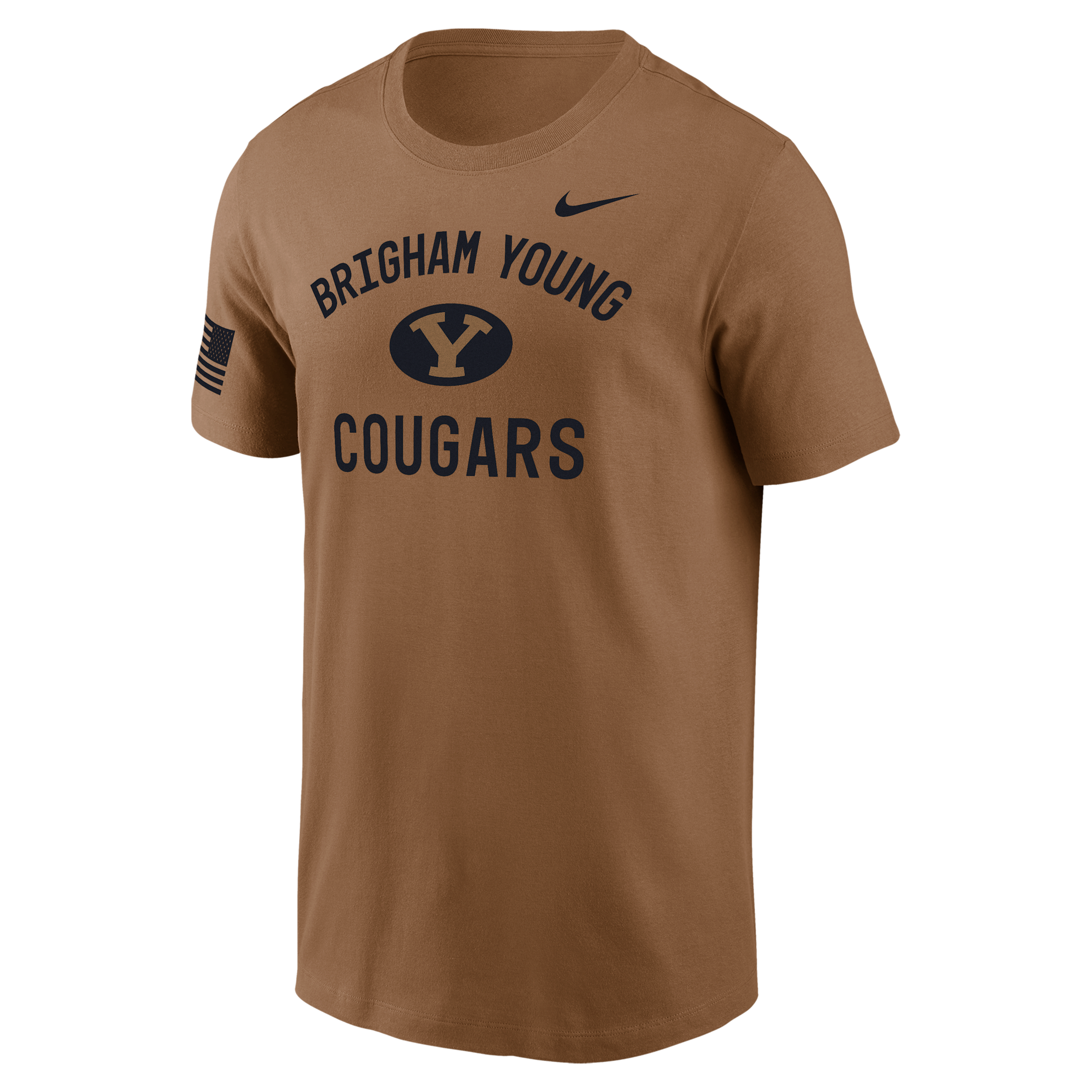 BYU Cougars Nike Men's Dri-FIT College T-Shirt in Brown | IW0517-270