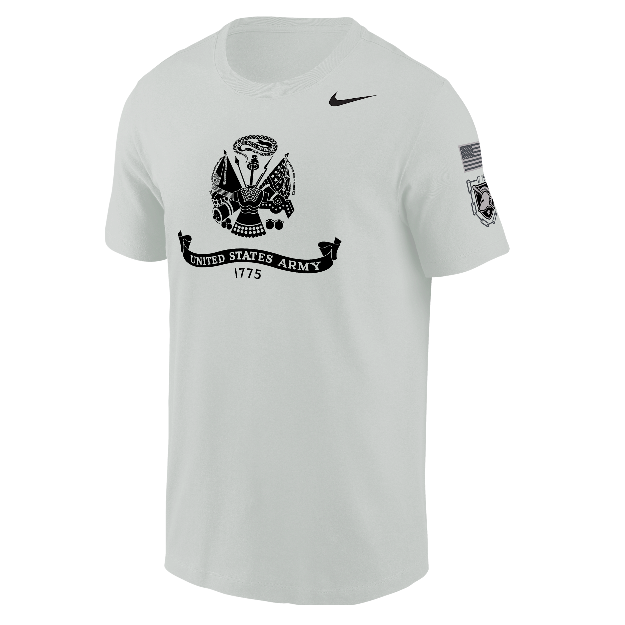 Nike Men's Army West Point Black Knights Photon Dust Rivalry Helmet Seal T-Shirt, Small, White
