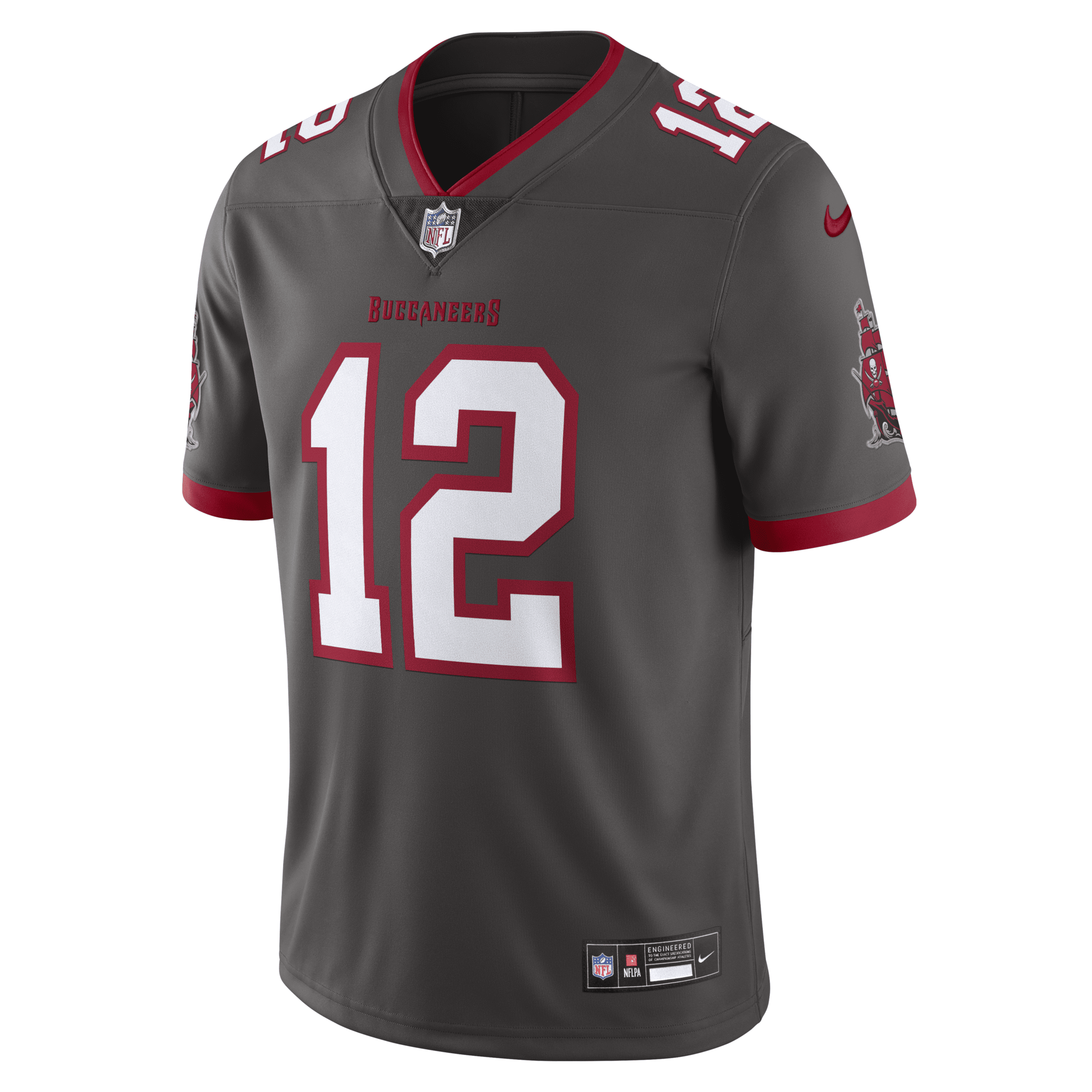 Nike Tom Brady Pewter Tampa Bay Buccaneers Alternate Vapor Untouchable  Limited Jersey In Grey