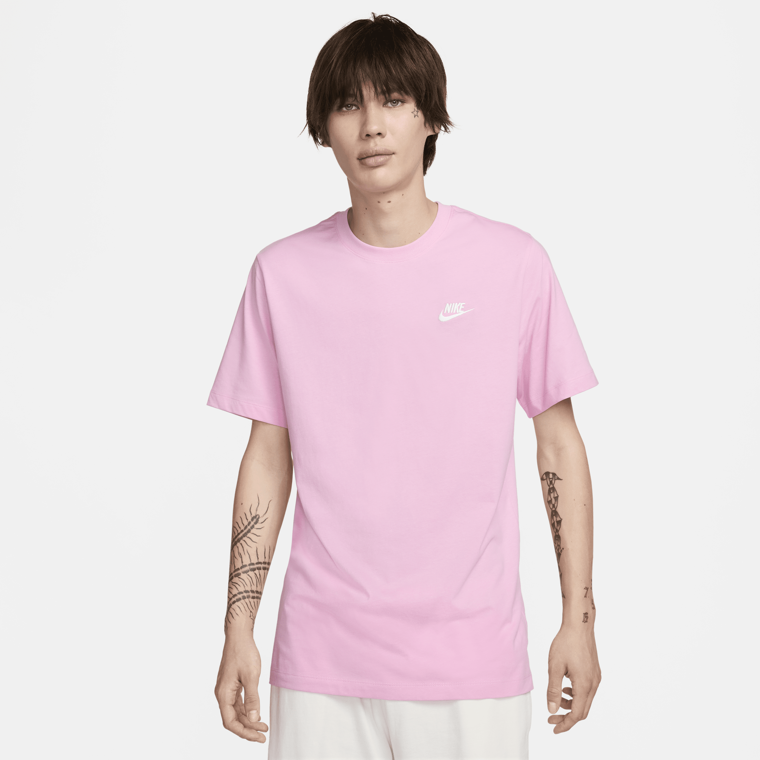Shop Nike Men's  Sportswear Club T-shirt In Pink