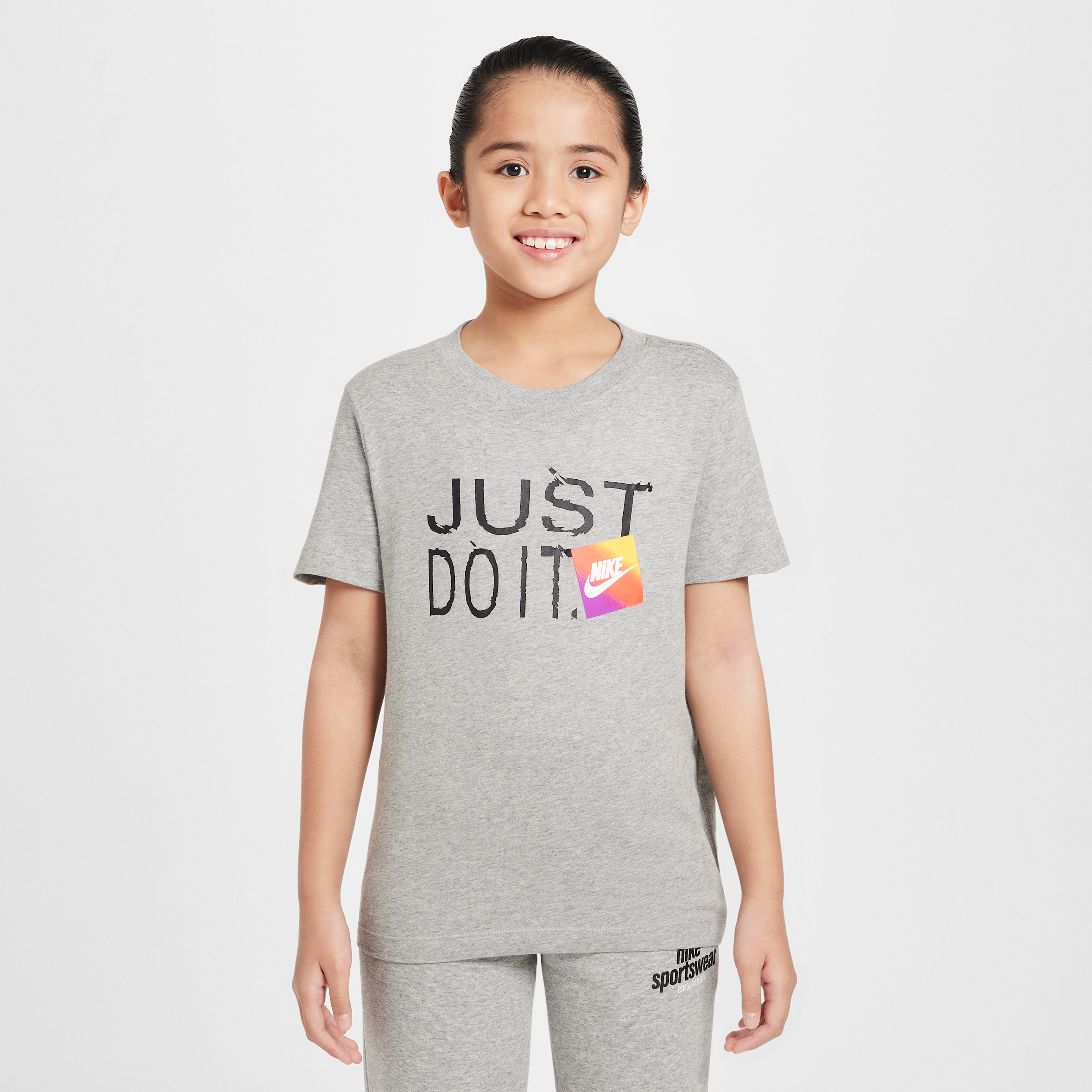 Nike Sportswear Big Kids' T-shirt In Grey