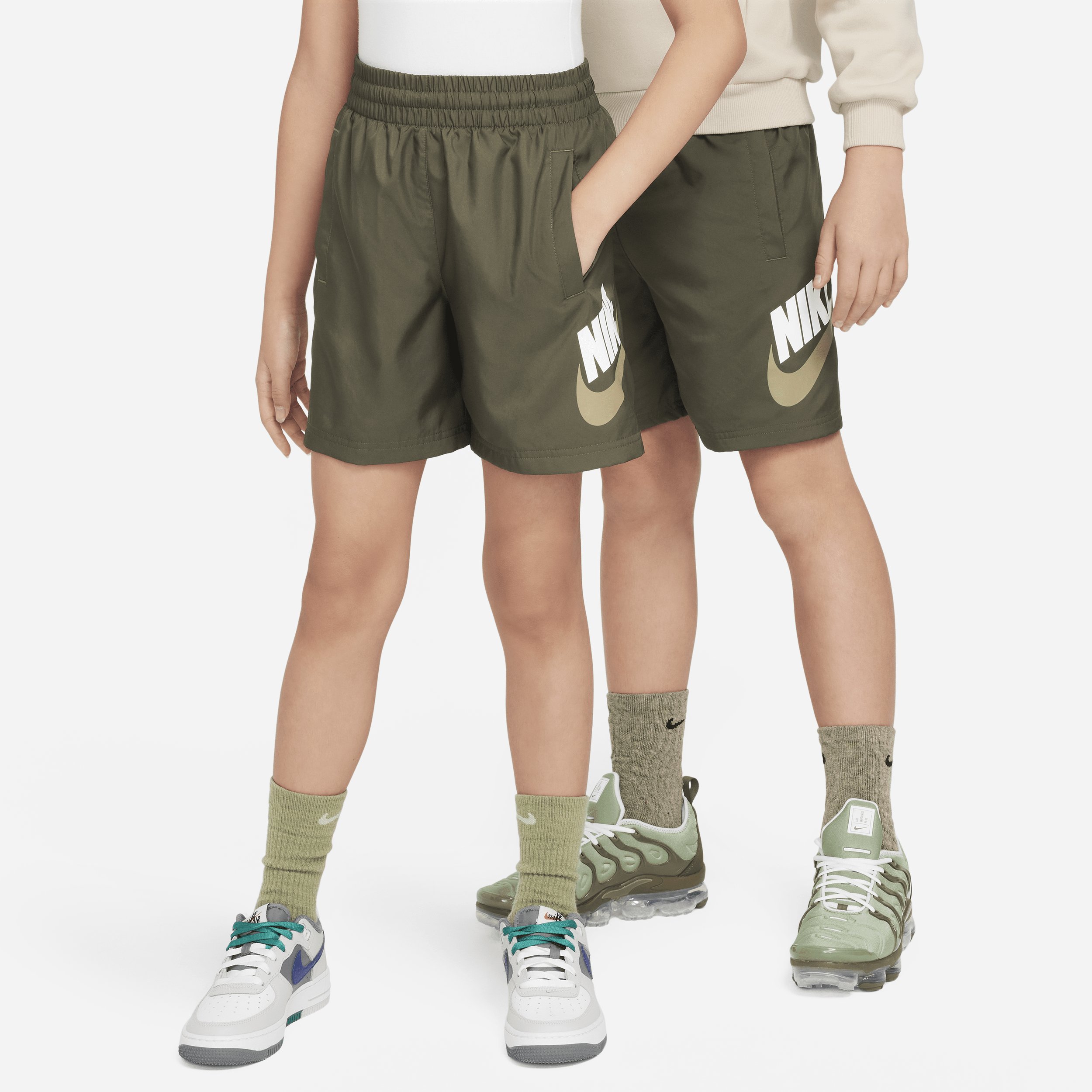 Shop Nike Sportswear Big Kids' Woven Shorts In Green