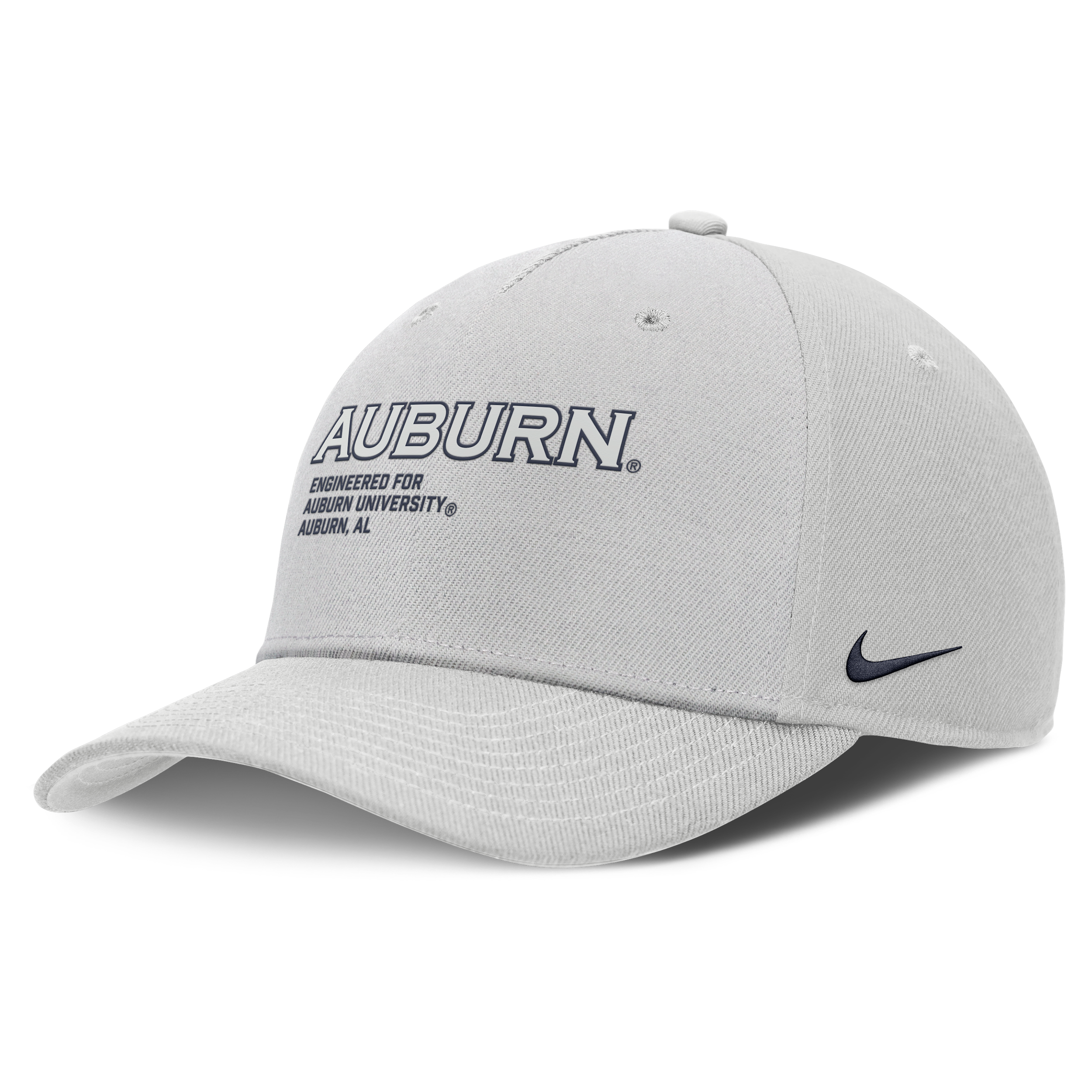 Nike Men's Gray Auburn Tigers 2025 On-field Primetime Rise Dri-fit Adjustable Hat In Gray