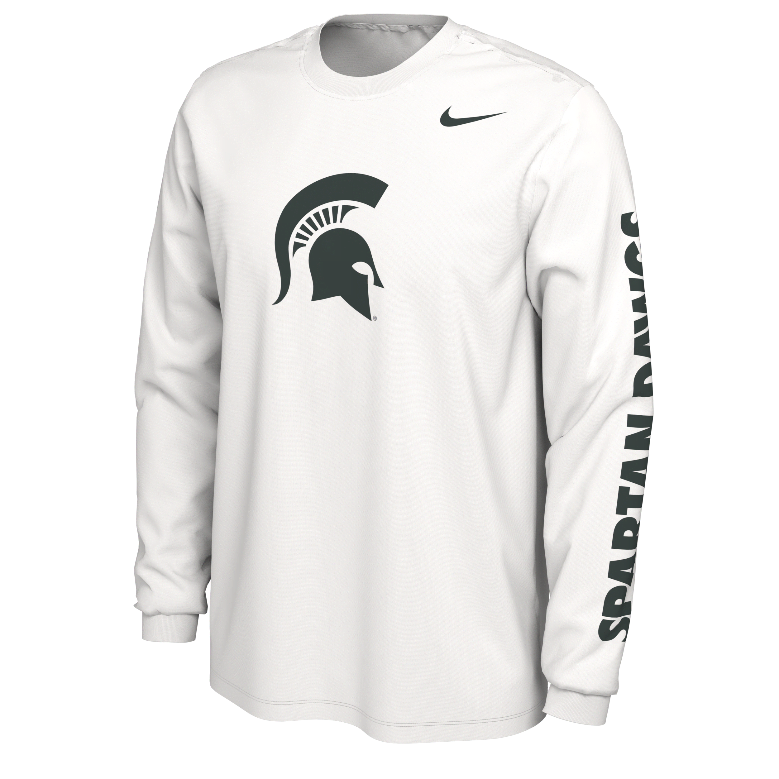 Nike Men's College (michigan State) Long-sleeve T-shirt In White