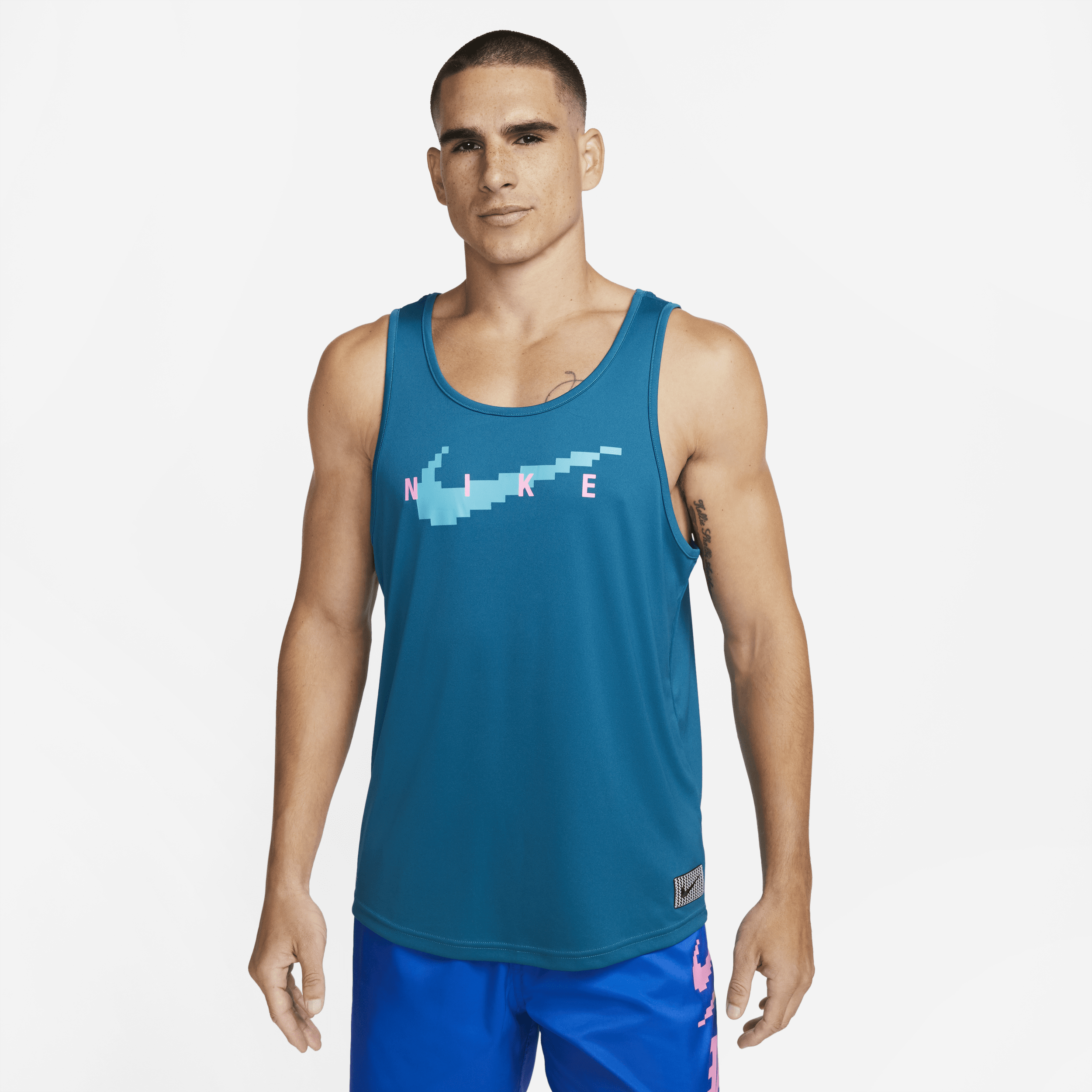 Nike Men's Swim Tank Top In Blue