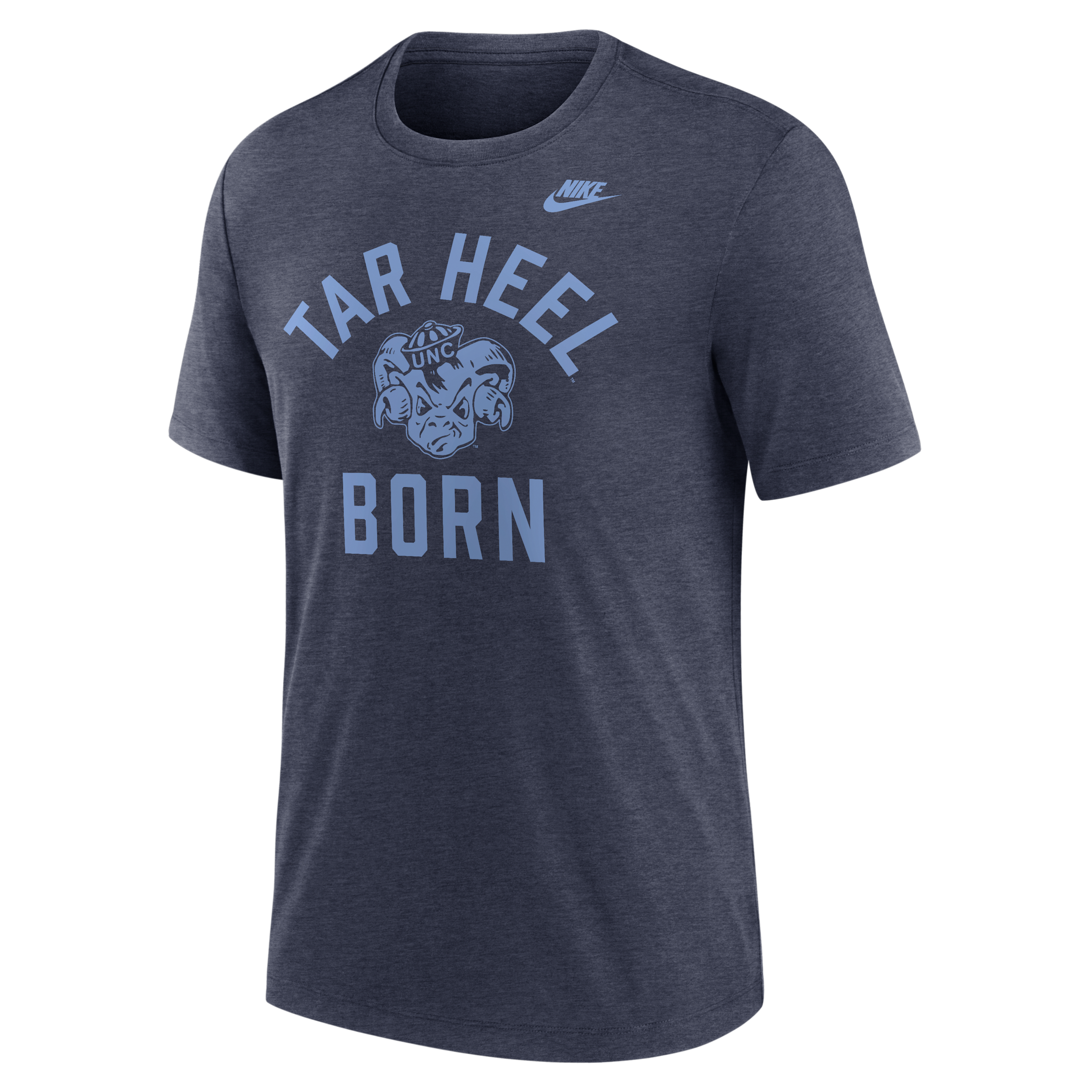 Nike Men's Heather Navy North Carolina Tar Heels Legacy Mantra Tri-Blend T-Shirt - Heather Navy