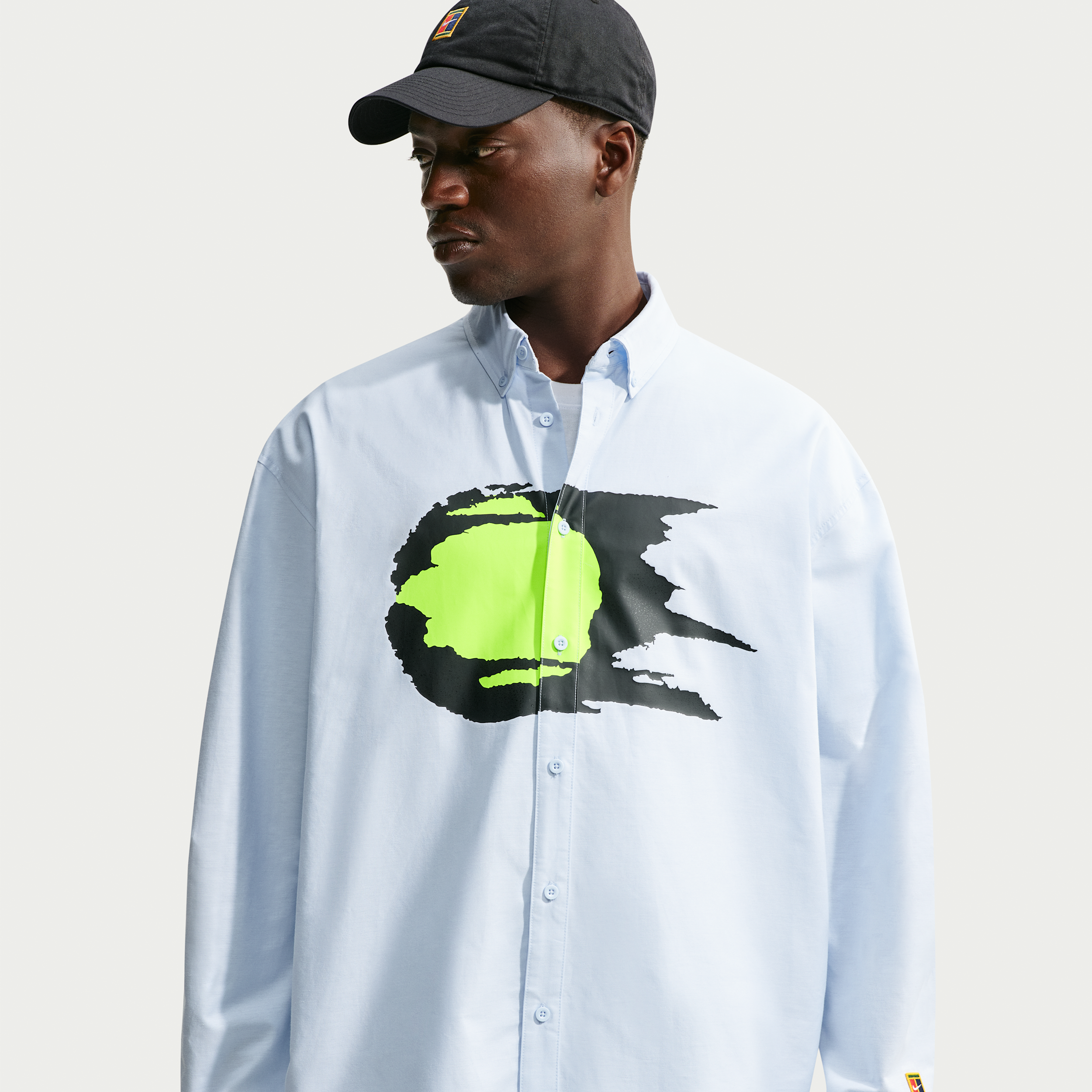 Nike Men's Club Rules Oxford Long Sleeve Ball, Medium, Hydrogen Blue