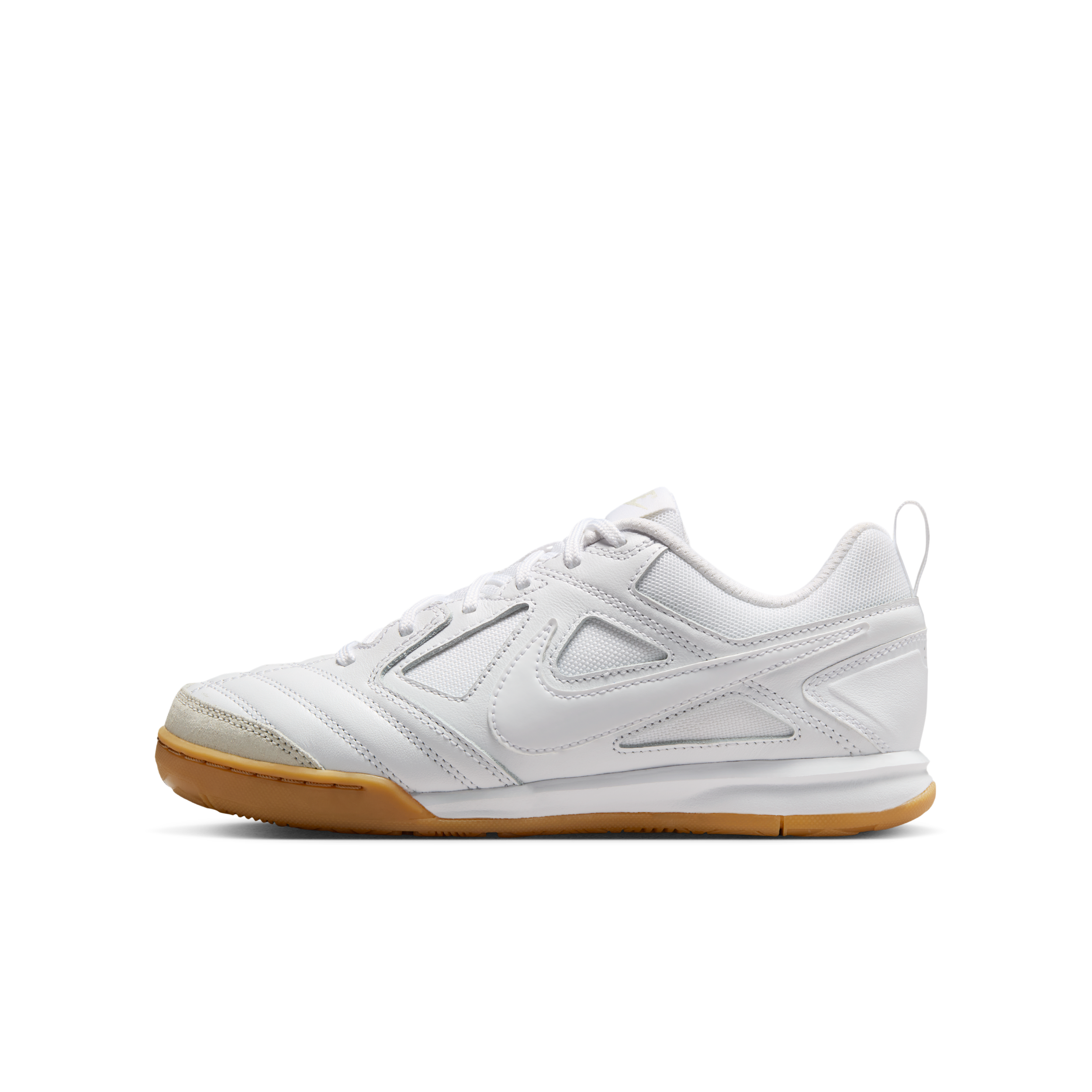 Nike Gato - Boys' Grade School Shoes White/White/Gum Lt Brown Size 01.0