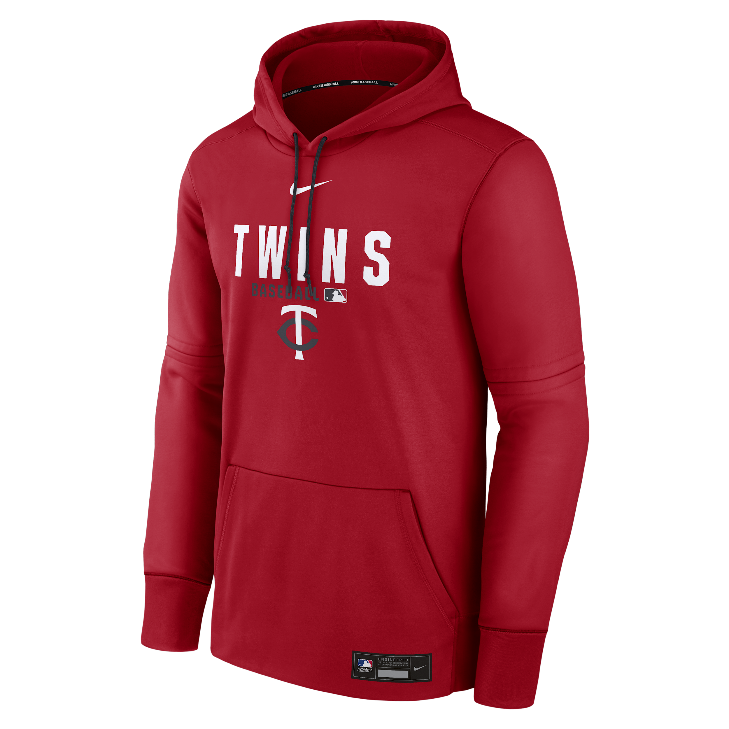 Men's Minnesota Twins Authentic Collection Nike Therma MLB Pullover Hoodie in Red | NAC3162NTIS-RMG