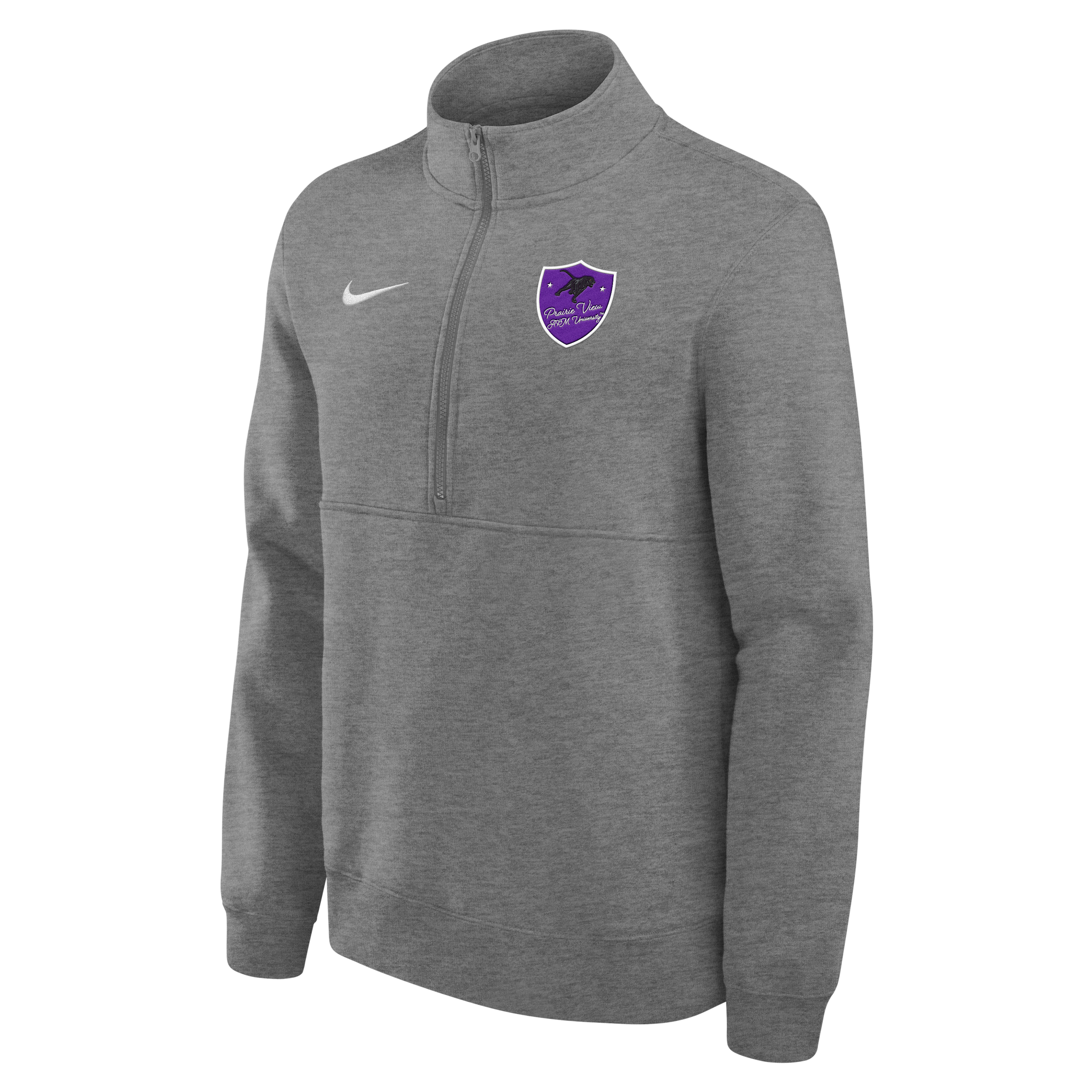 Nike Men's College Club Fleece (prairie View A&m University) 1/4 Zip Top In Gray