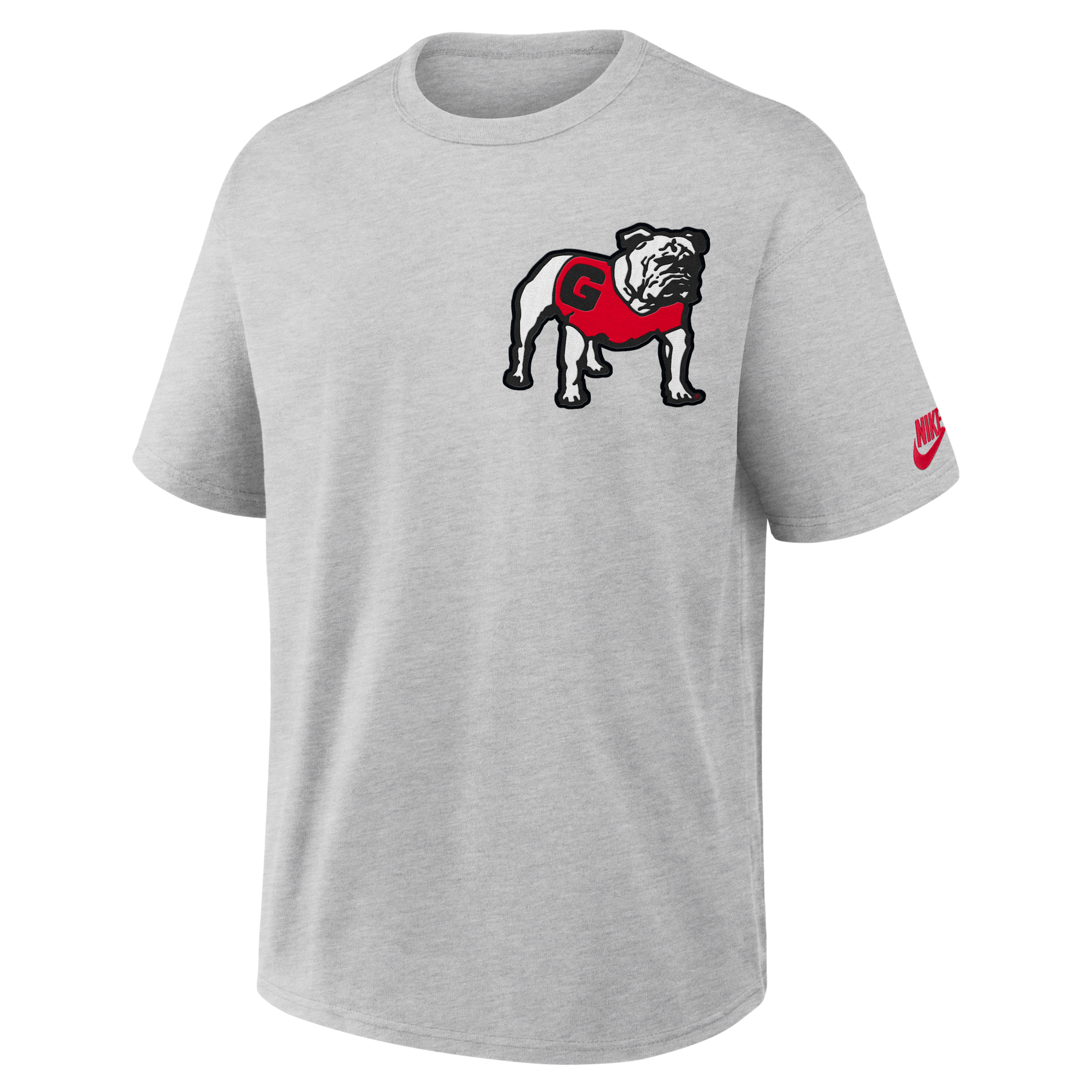 Nike Men's Georgia Bulldogs Legacy Logo Max90 Embroidered T-Shirt - Heather Gray