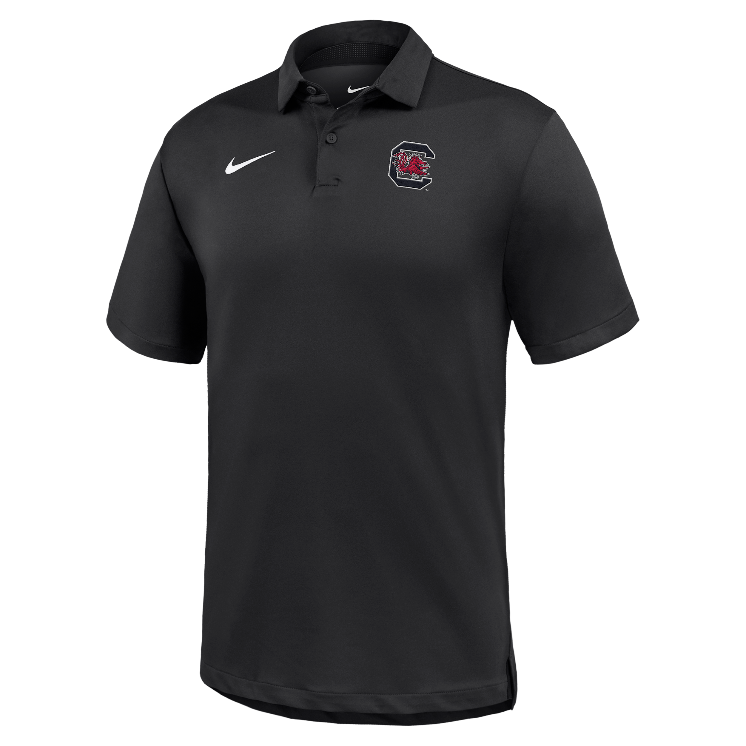 Nike Men's Black South Carolina Gamecocks 2026 Sideline Coaches Dri-fit Tour Polo Shirt - Black