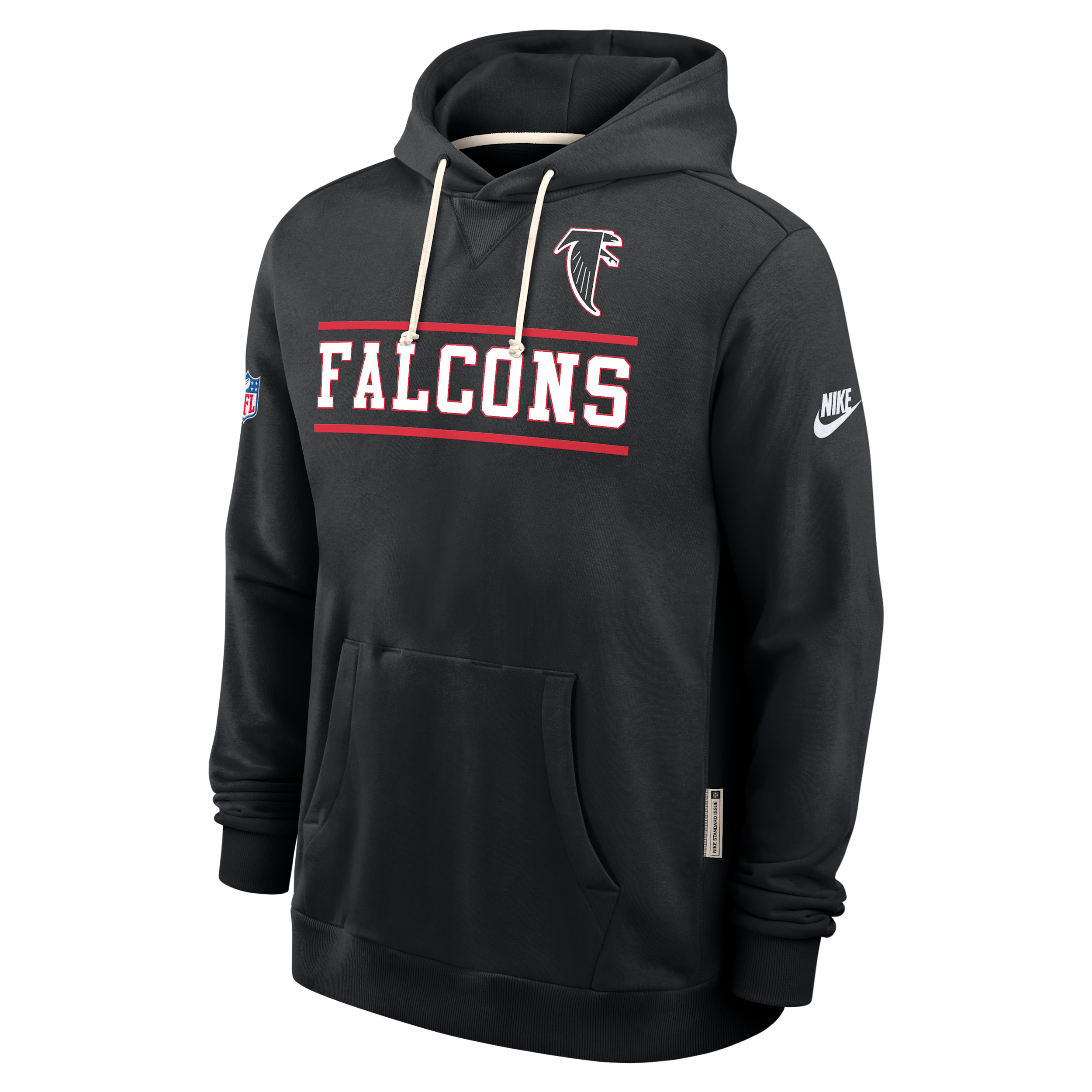 Atlanta Falcons Alt Standard Issue Nike Men's Dri-FIT NFL Pullover Hoodie in Black | 03AZ00AQ96-PT1