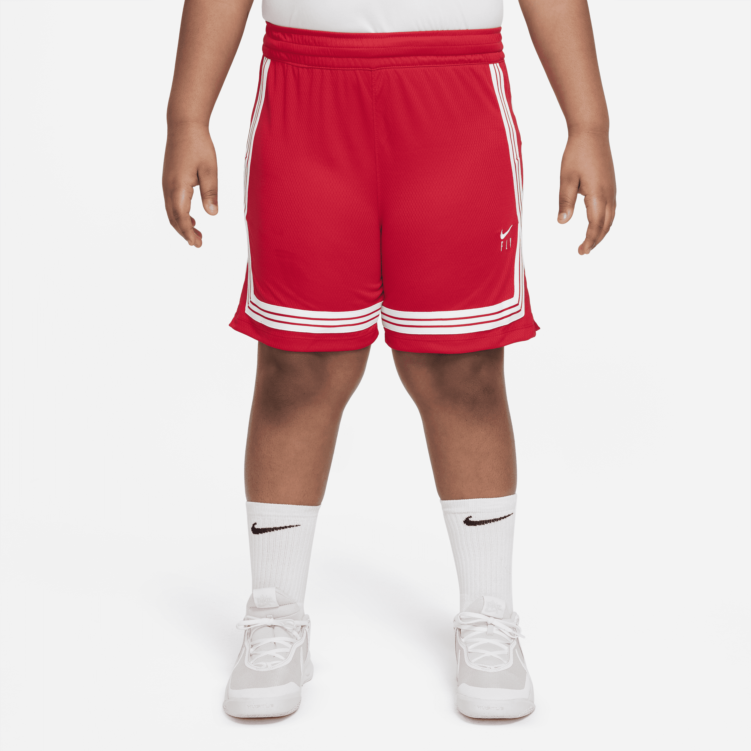 Nike Dri-fit Fly Crossover Big Kids' (girls') Basketball Shorts (extended Size) In Red