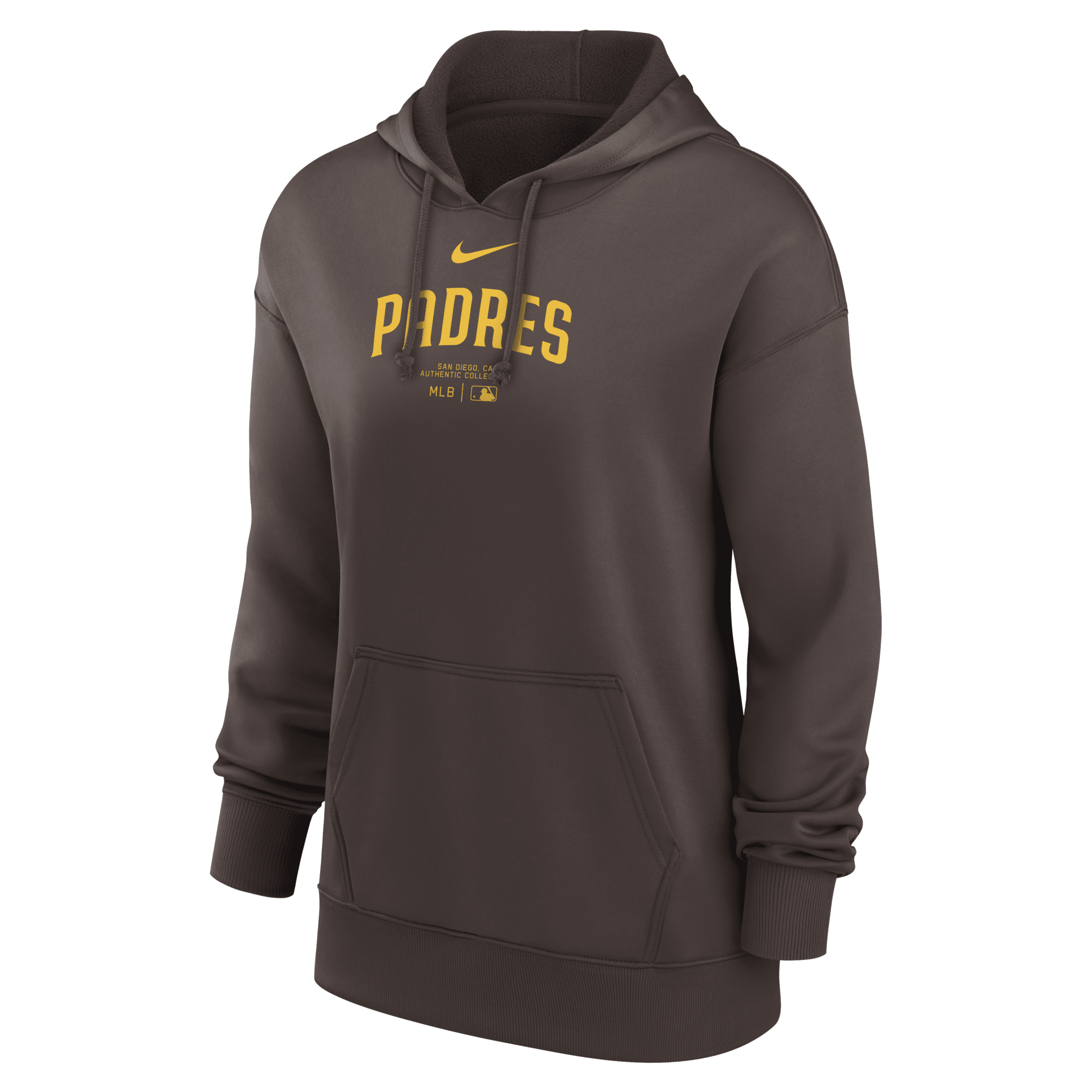 Nike San Diego Padres Authentic Collection Practice  Women's Dri-fit Mlb Pullover Hoodie In Grey