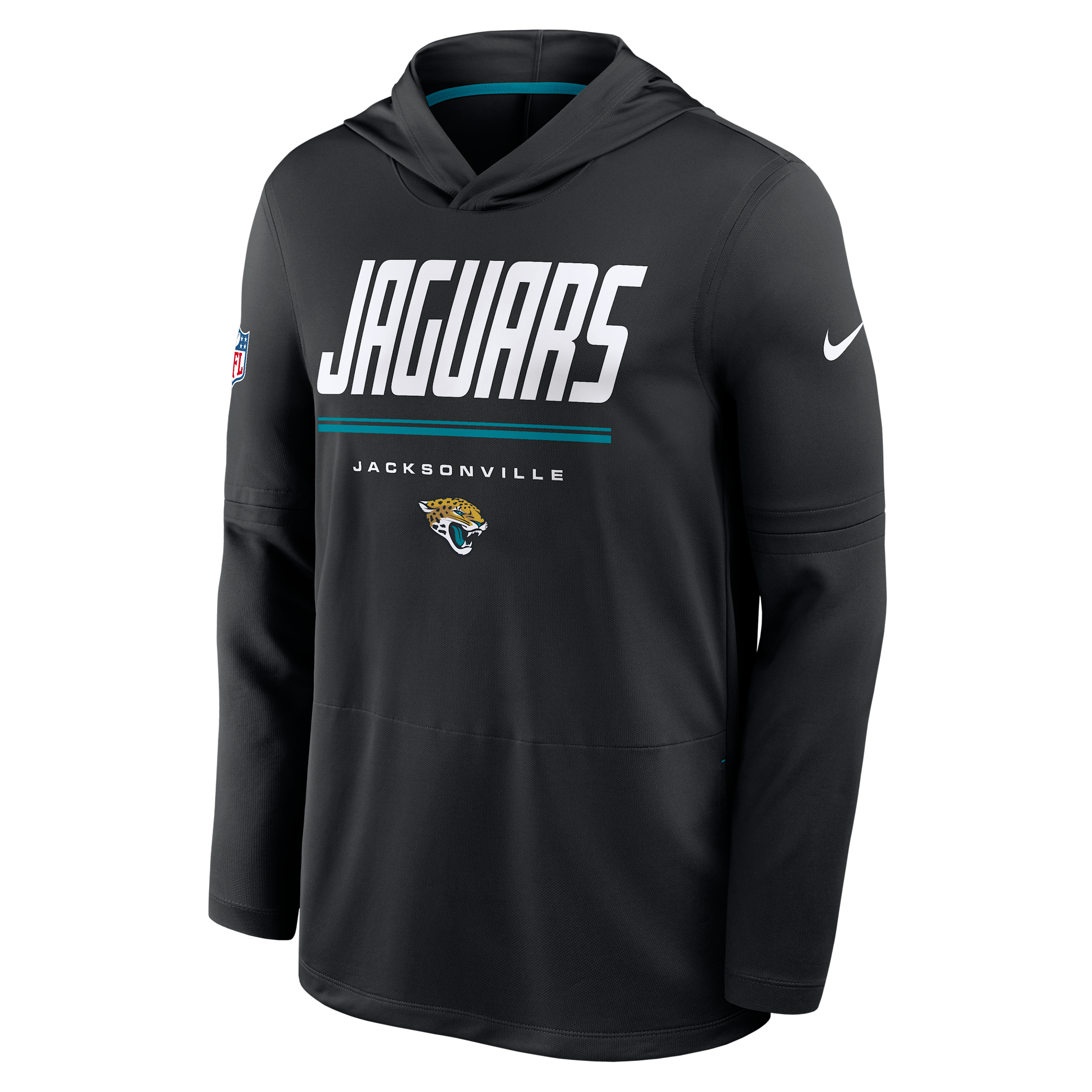 Jacksonville Jaguars Sideline Nike Men's Dri-FIT NFL Long-Sleeve Hooded Top in Black | 03B9066K9N-TG4